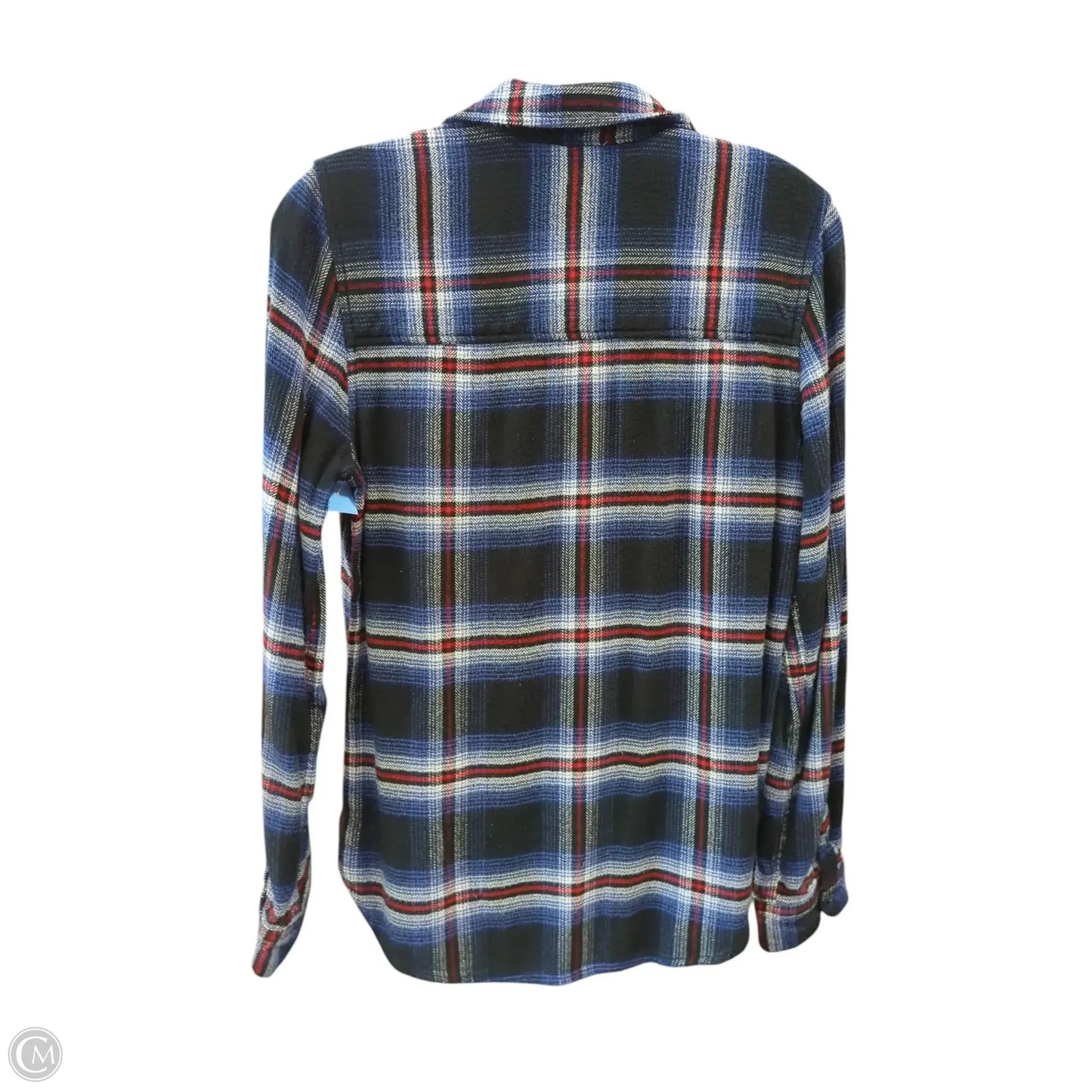 Blouse Long Sleeve By American Eagle In Blue, Size: S