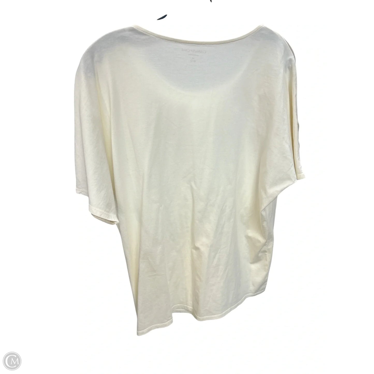 Top Short Sleeve By Coldwater Creek In Ivory, Size: M