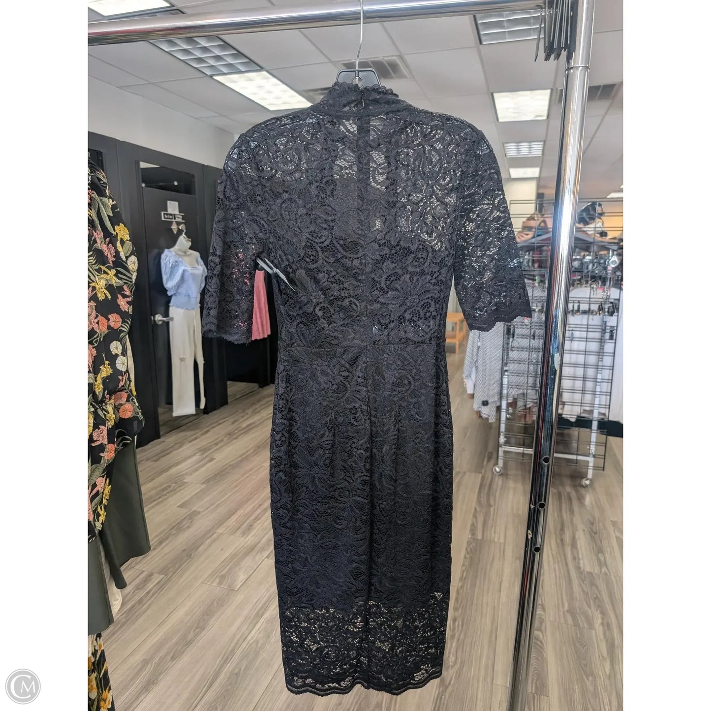 Dress Party Midi By Express In Black, Size: 0