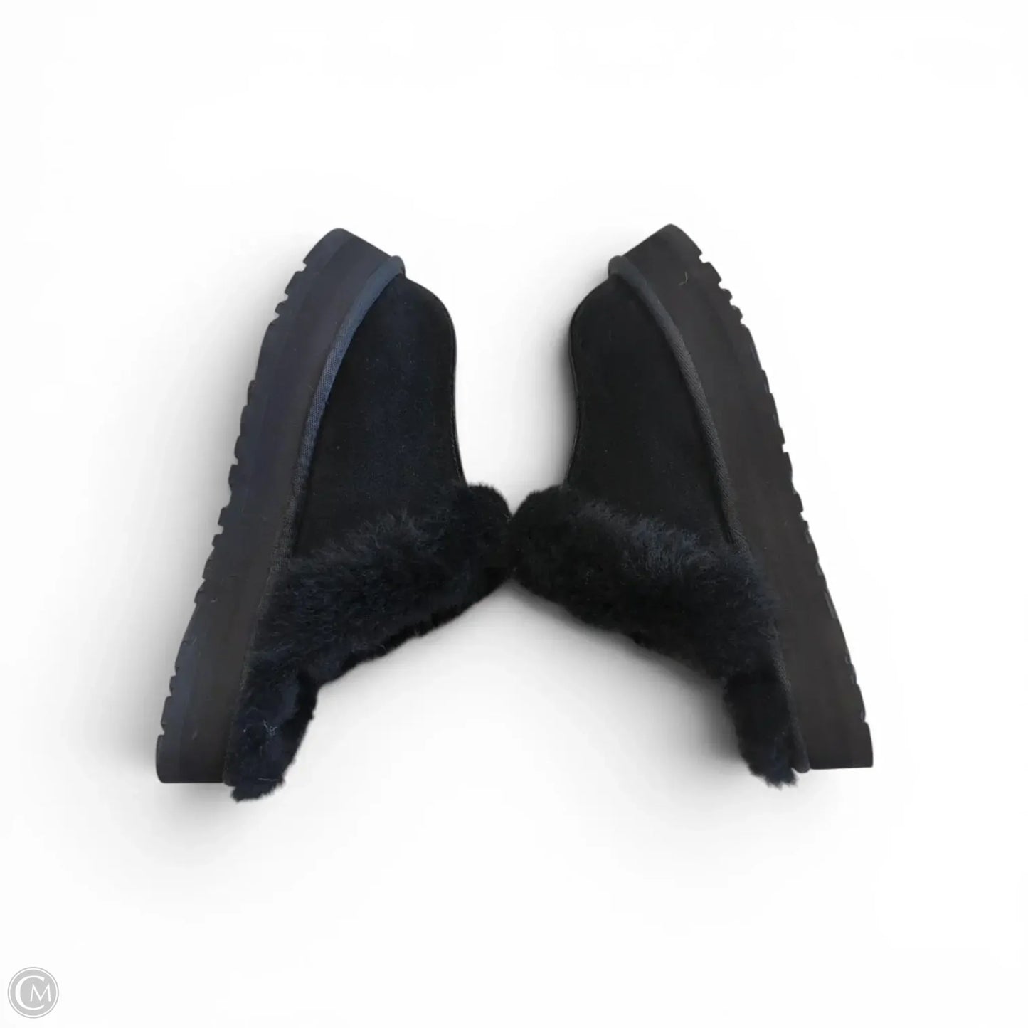 Slippers Designer By Ugg In Black, Size: 9