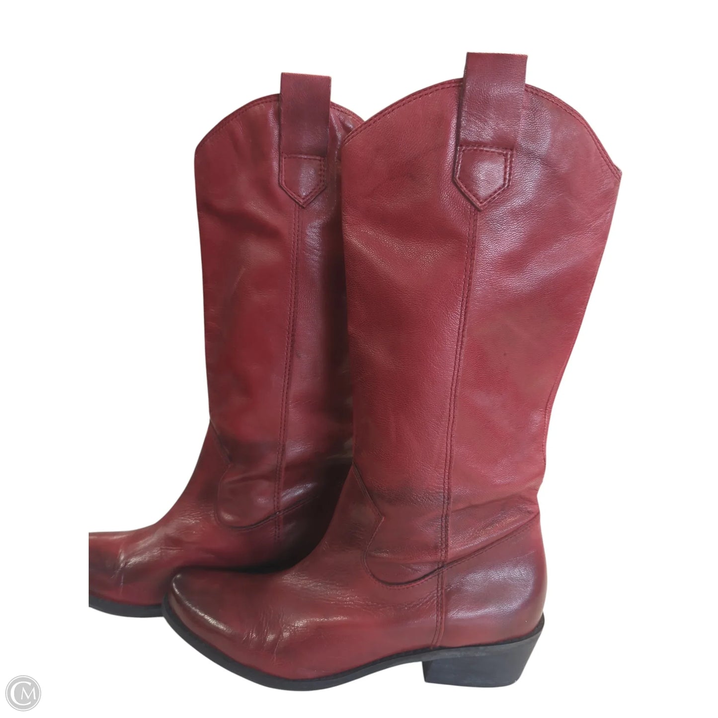 Boots Knee Flats By Franco Sarto In Red, Size: 7.5