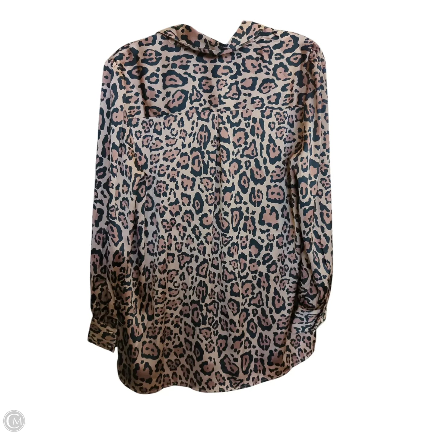 Blouse Long Sleeve By The Drop In Leopard Print, Size: M