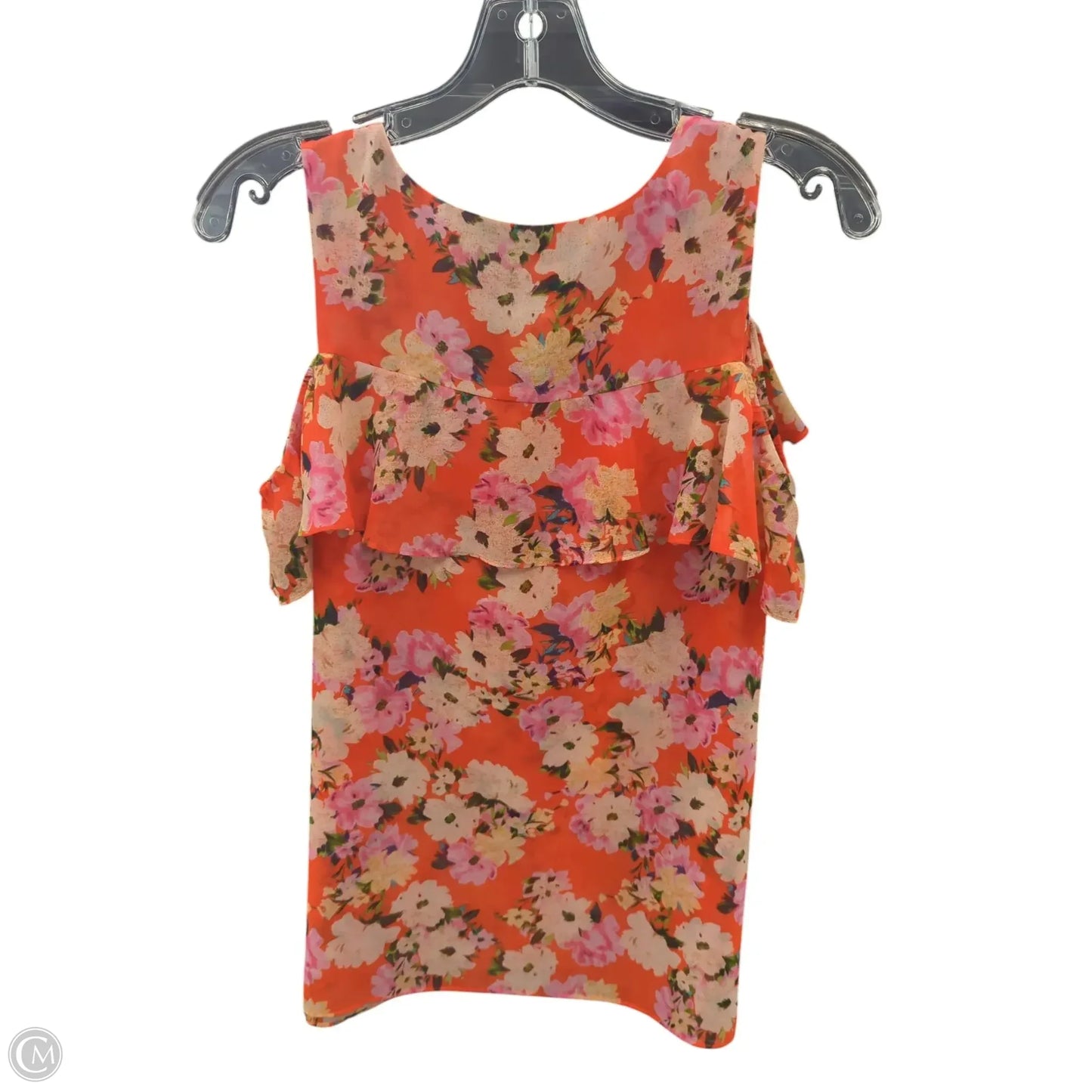 Top Sleeveless By Cabi In Floral Print, Size: S