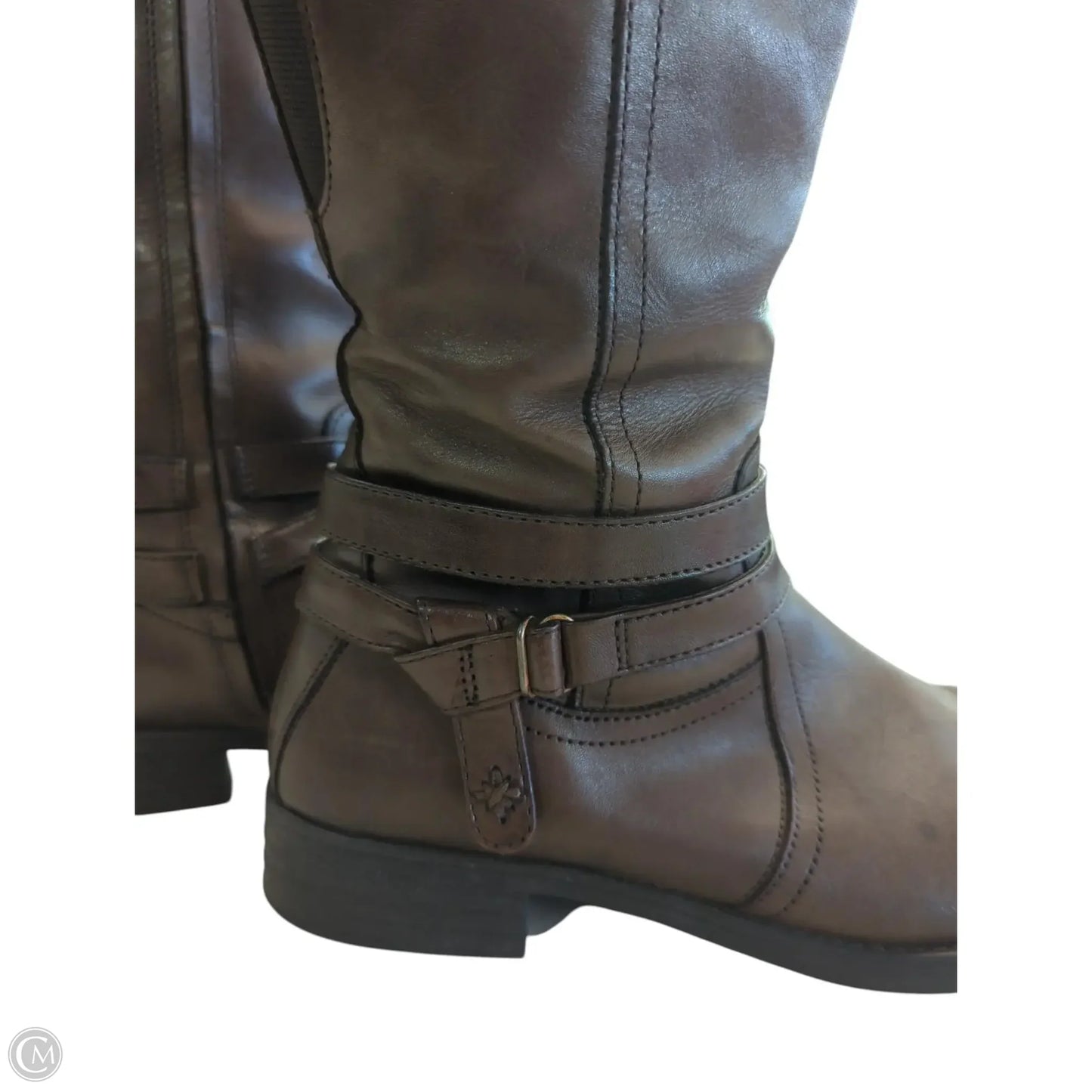 Boots Knee Flats By Clothes Mentor In Brown, Size: 8.5