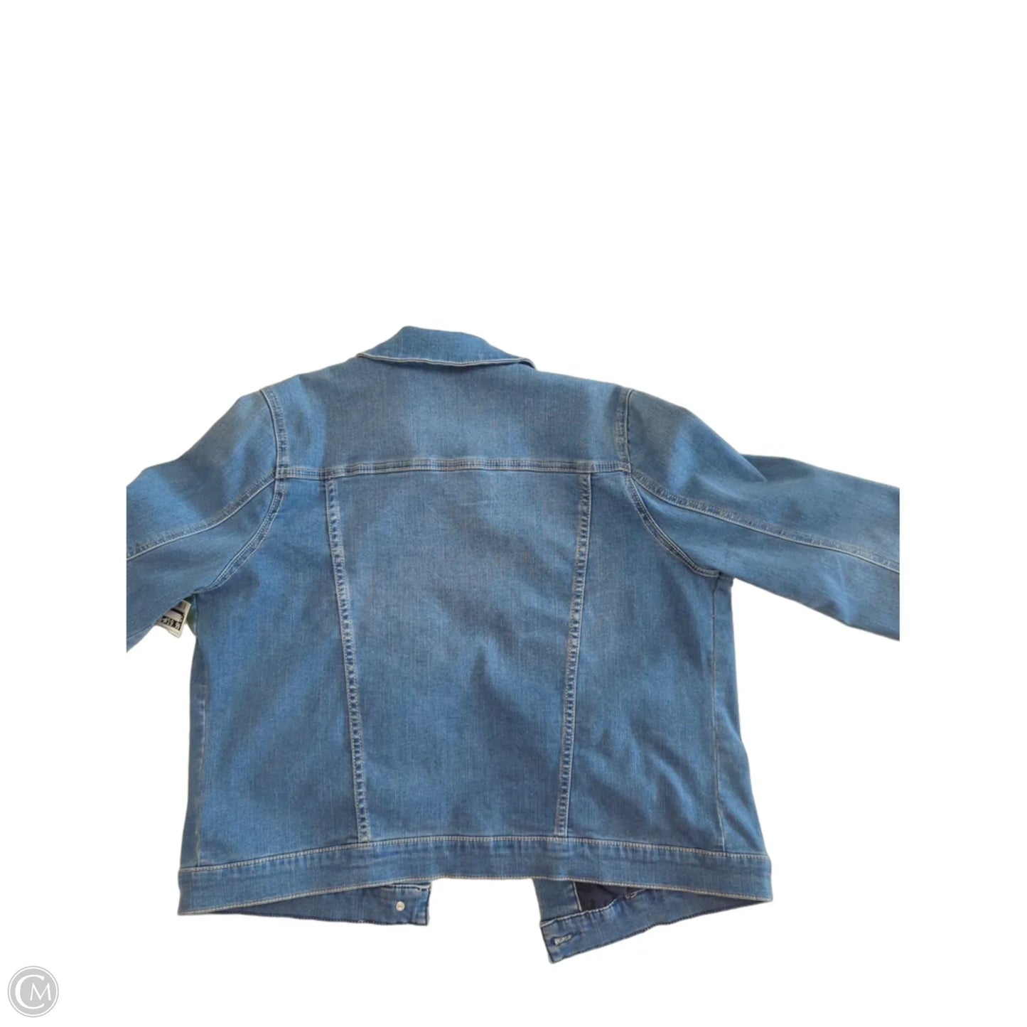 Jacket Denim By Seven 7 In Blue, Size: M