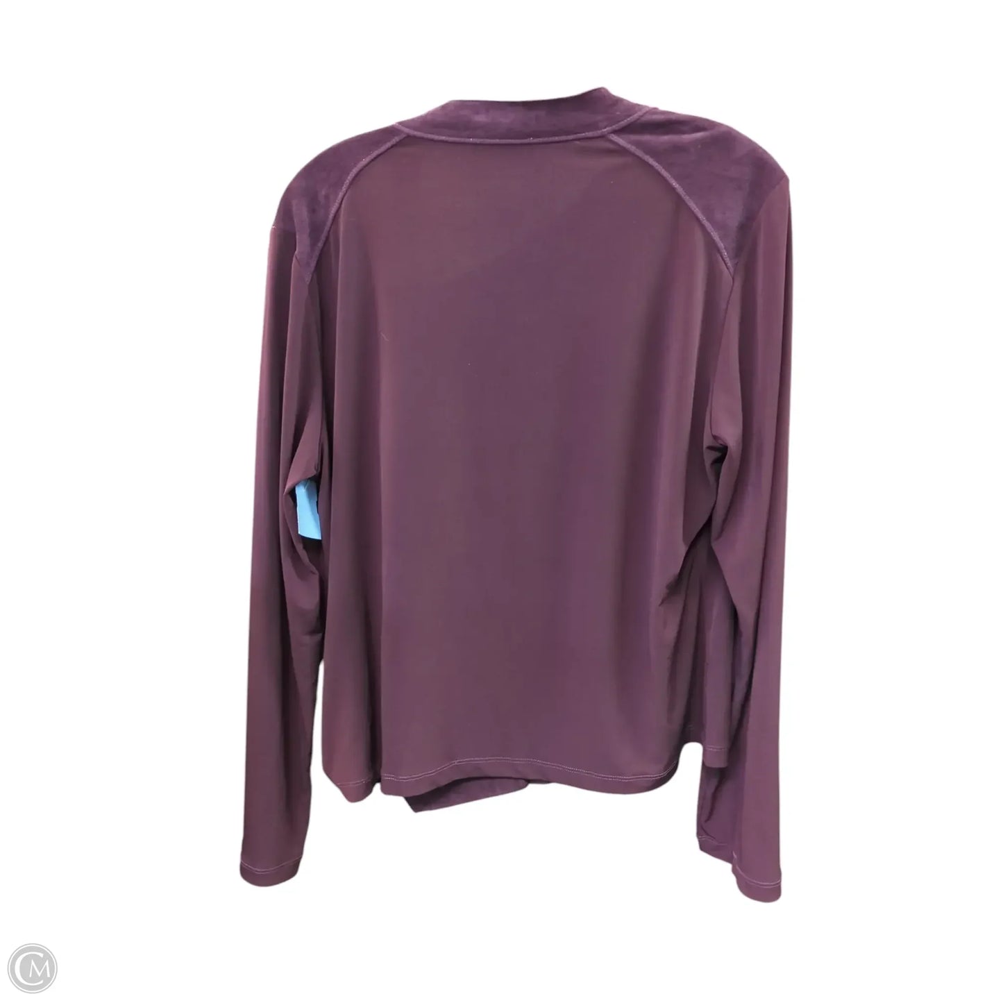Top Long Sleeve By Calvin Klein In Purple, Size: Xl