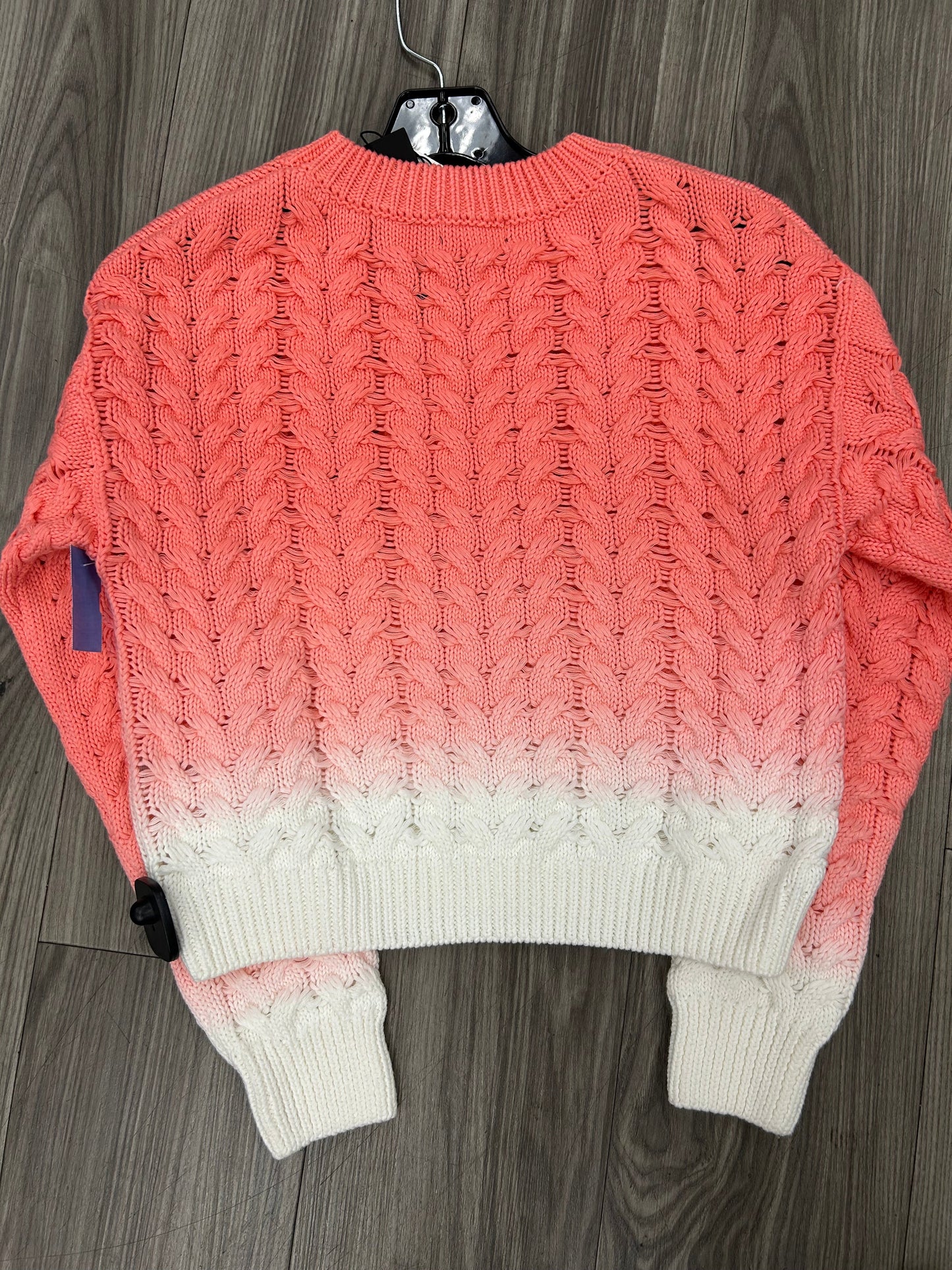 Sweater By Clothes Mentor In Pink & White, Size: Xs