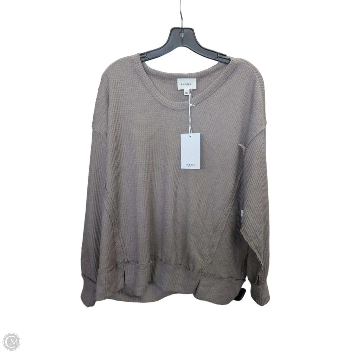 Top Long Sleeve By Clothes Mentor In Grey, Size: L