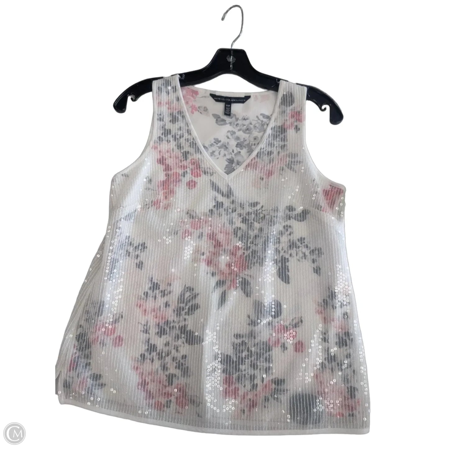 Top Sleeveless By White House Black Market In Floral Print, Size: Xsp
