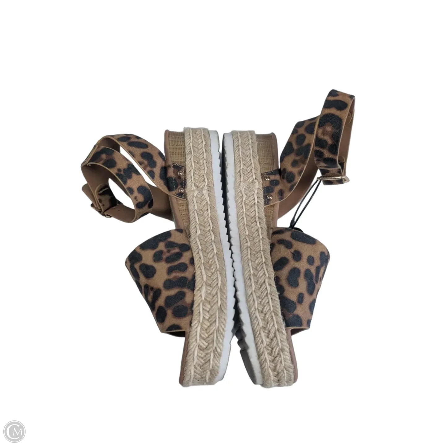 Sandals Heels Platform By Cushionaire In Animal Print, Size: 8