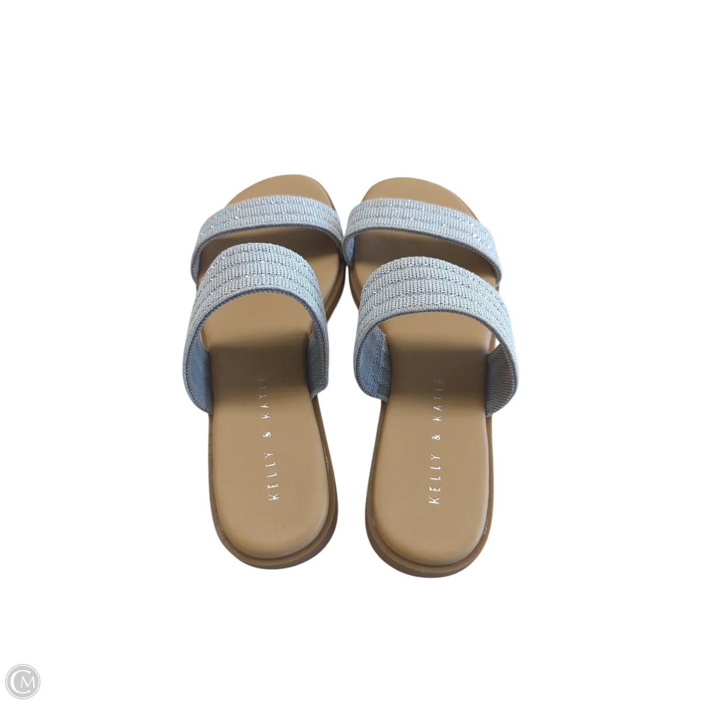 Sandals Flats By Kelly And Katie In Silver & Tan, Size: 7.5