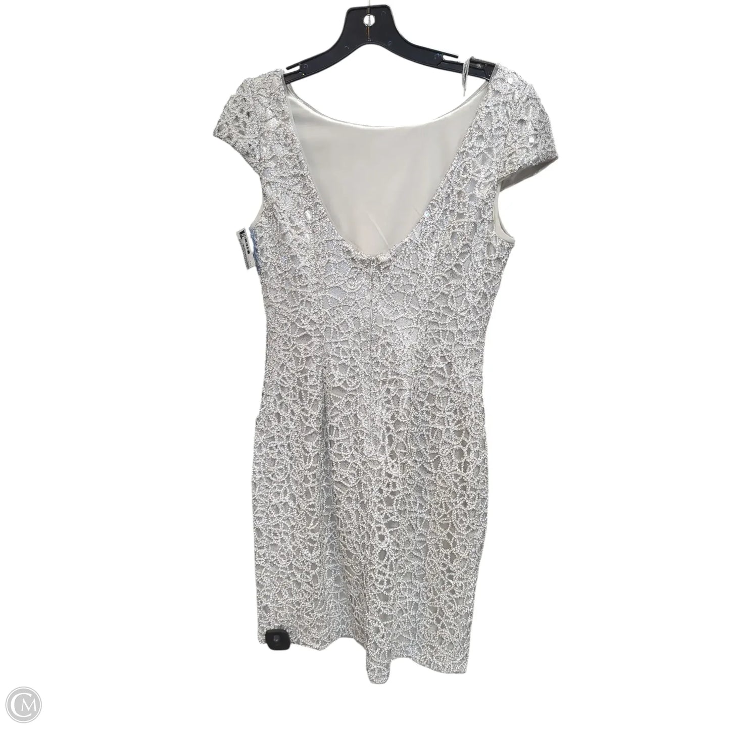 Dress Party Short By Clothes Mentor In Silver, Size: 4