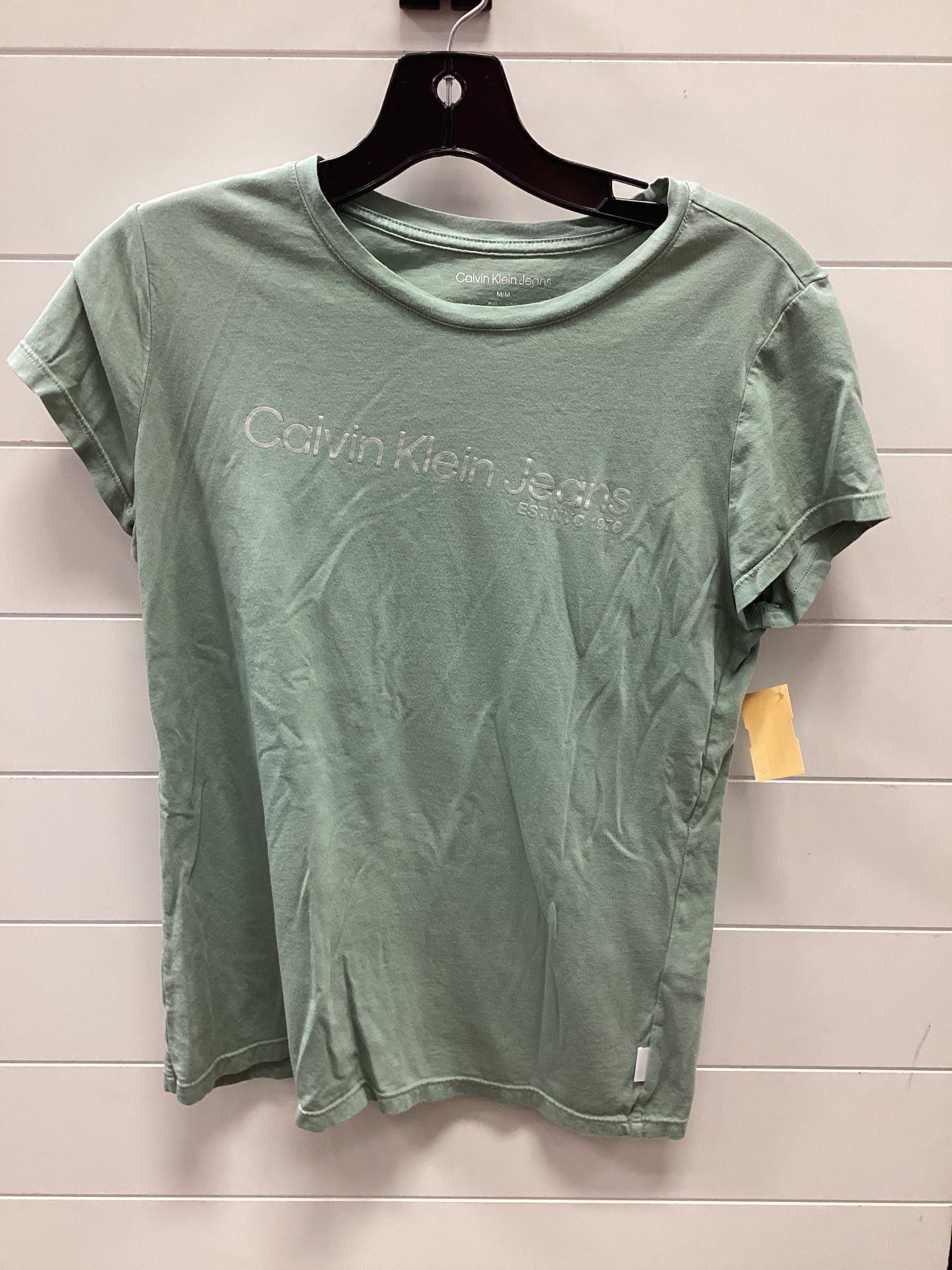 Top Ss By Calvin Klein In Green, Size:M