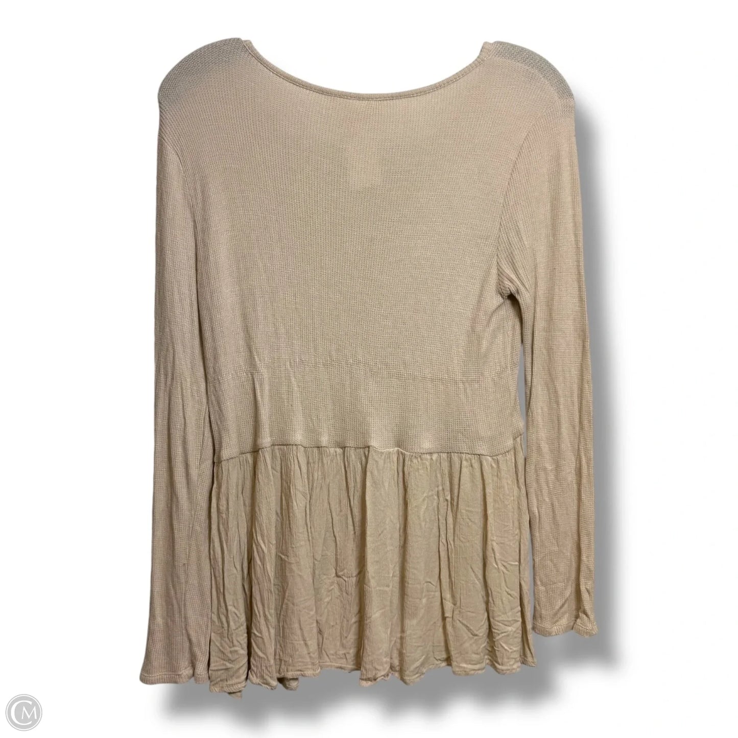 Top Long Sleeve By Matilda Jane In Tan, Size: L