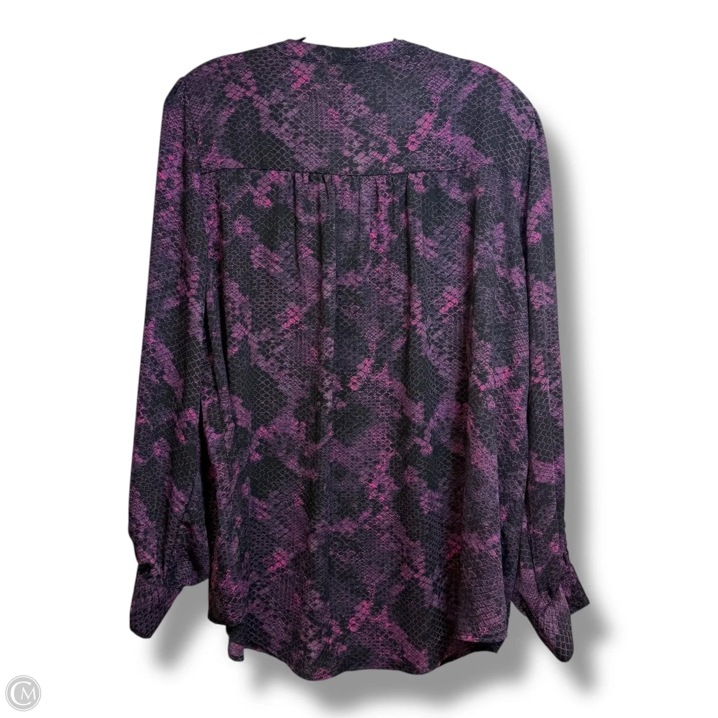 Top Long Sleeve By Torrid In Snakeskin Print, Size: M