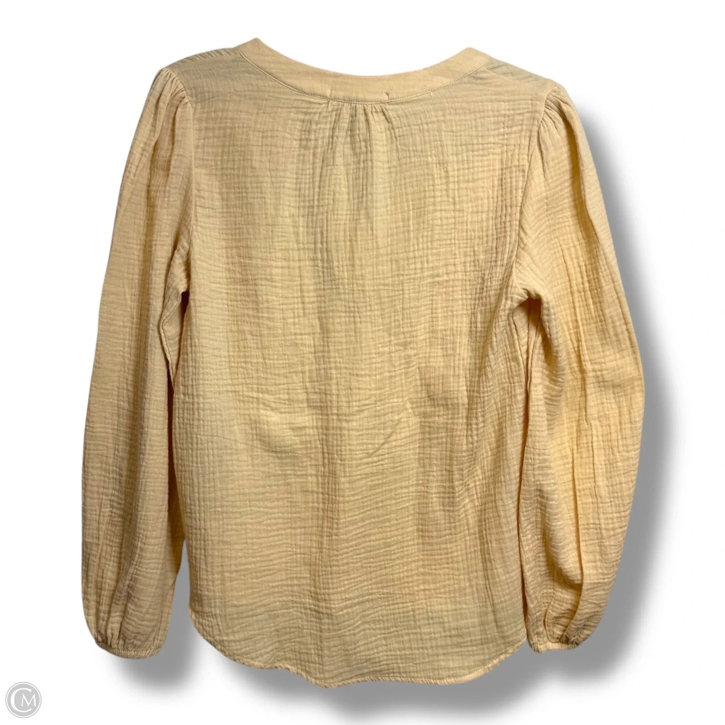 Top Long Sleeve By Gibson In Cream, Size: S