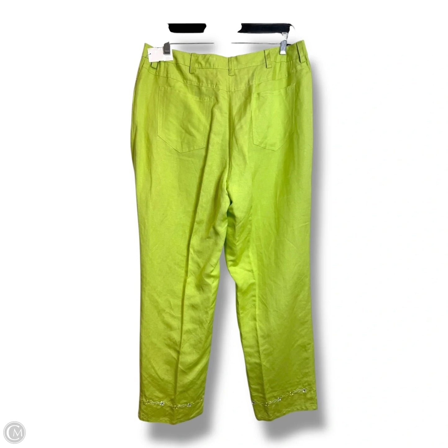 Pants Linen By Liz Claiborne In Green, Size: 12