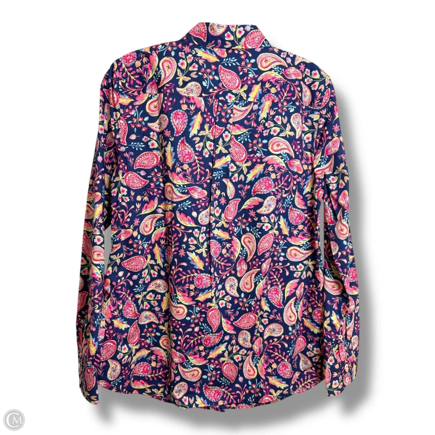 Top Long Sleeve By Talbots In Paisley Print, Size: S