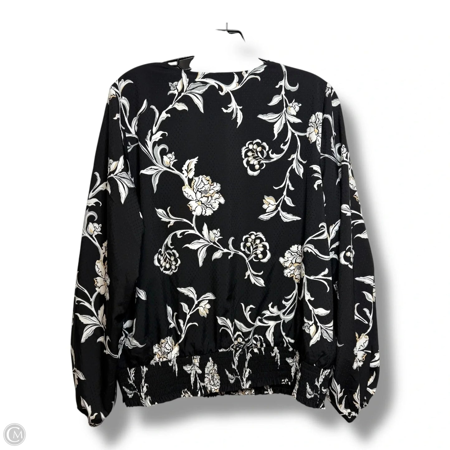 Top Long Sleeve By White House Black Market In Black & White, Size: L