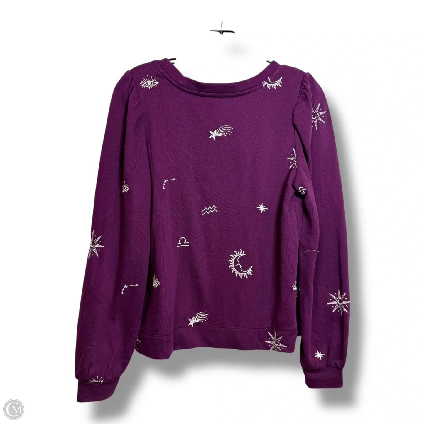 Top Long Sleeve Basic By Loft In Purple, Size: S