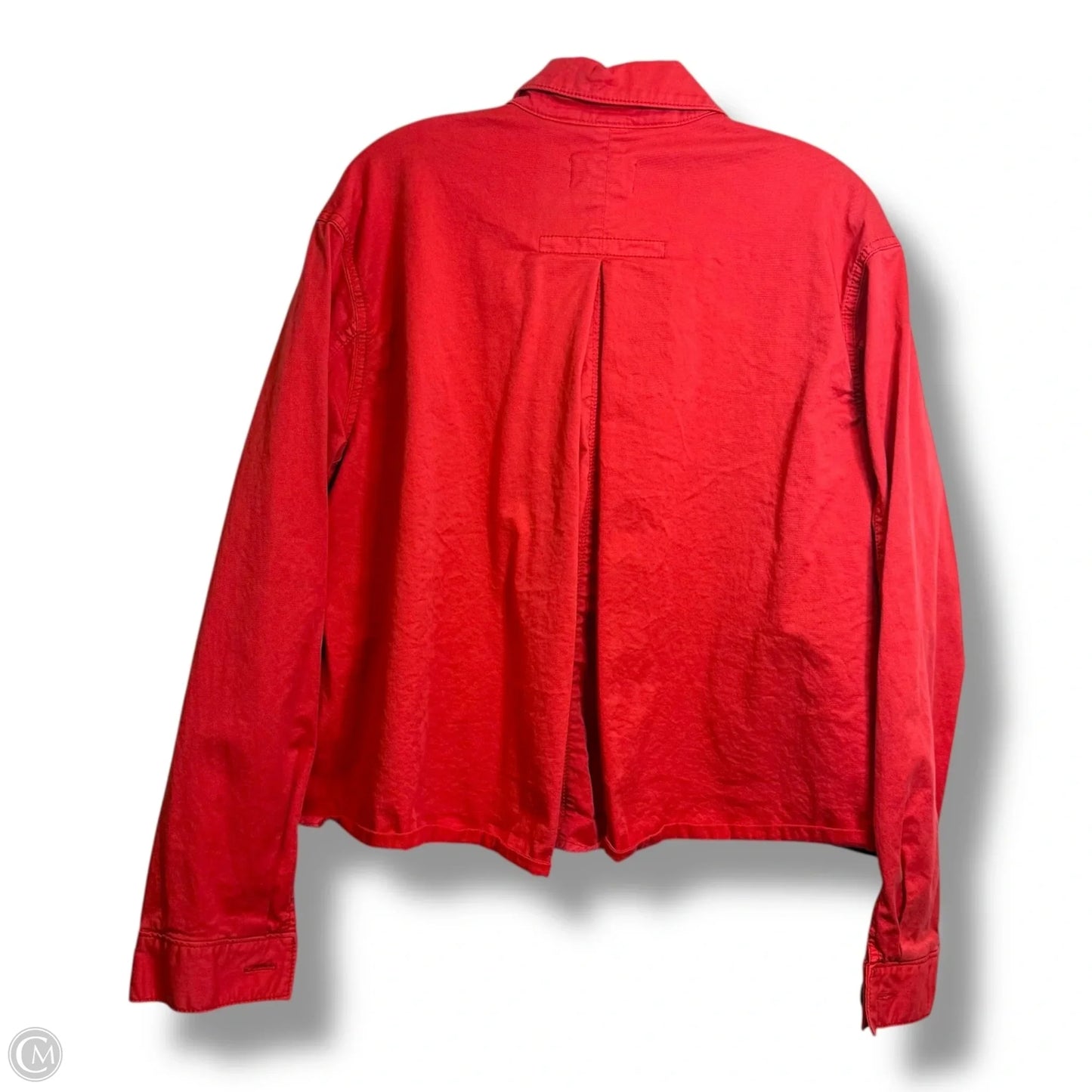 Jacket Denim By Anthropologie In Coral, Size: L