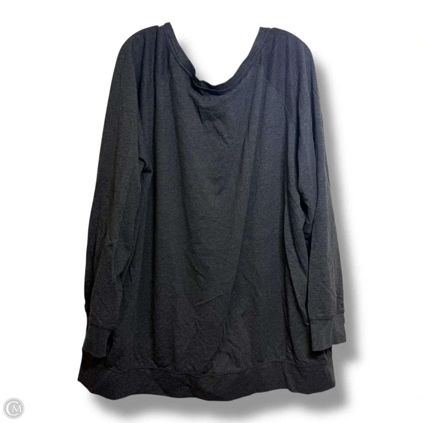 Top Long Sleeve Basic By Disney In Grey, Size: 4x