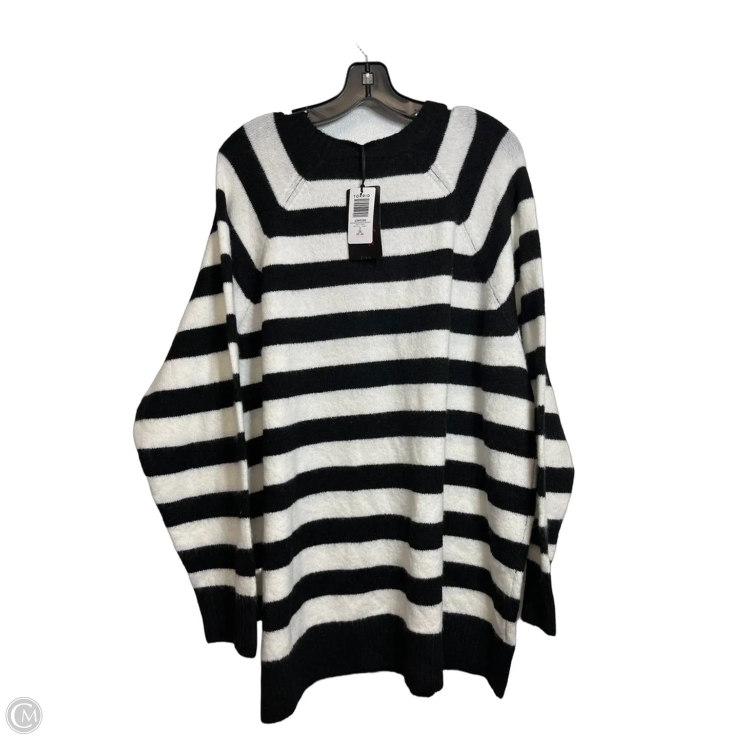 Sweater By Torrid In Black & White, Size: 3x