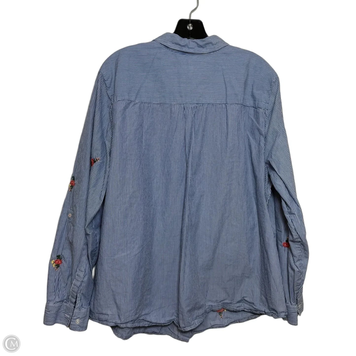 Top Long Sleeve By Charter Club In Striped Pattern, Size: Xxl
