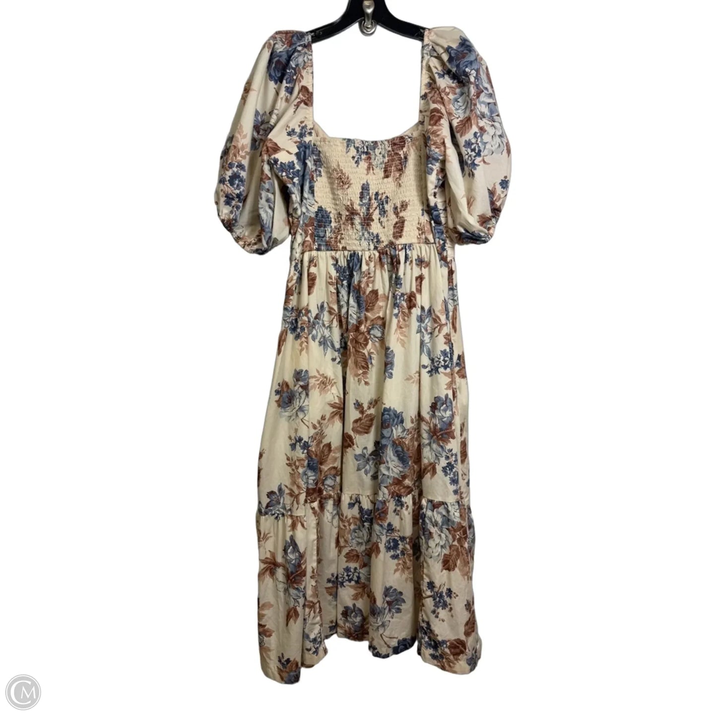 Dress Casual Maxi By Abercrombie And Fitch In Cream & Tan, Size: Xl