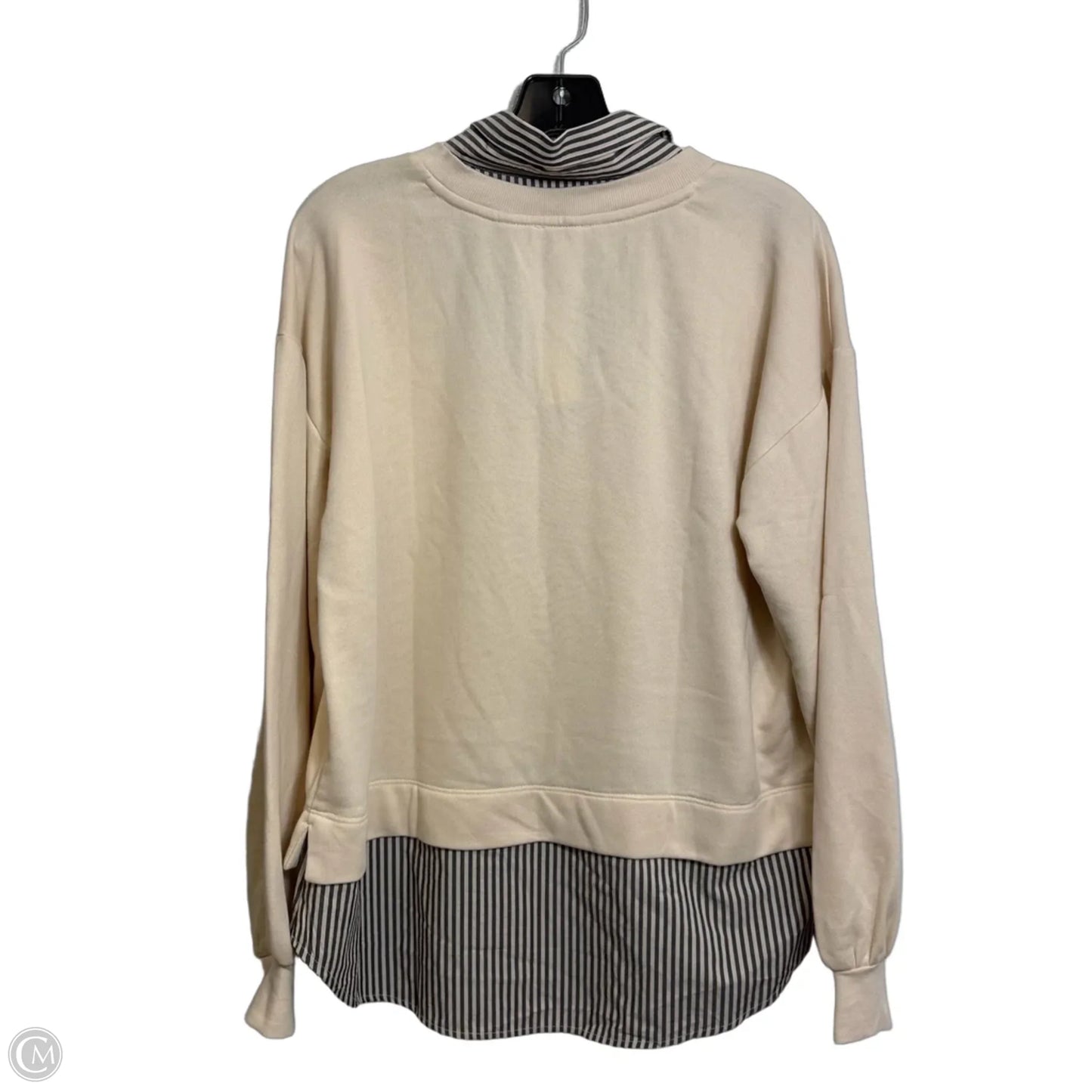 Top Long Sleeve By Loft In Cream, Size: L
