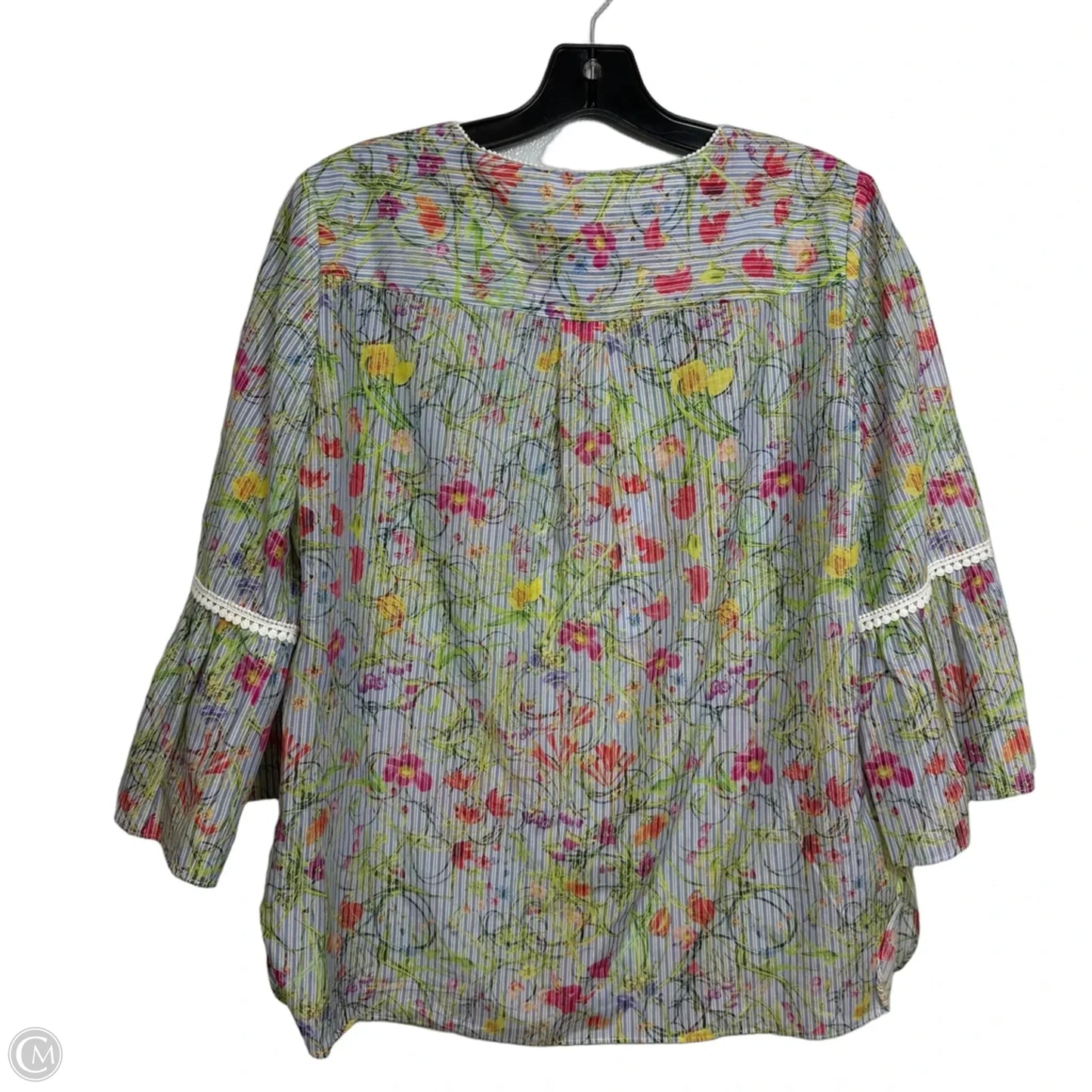 Top Short Sleeve By Carlisle In Floral Print, Size: 6
