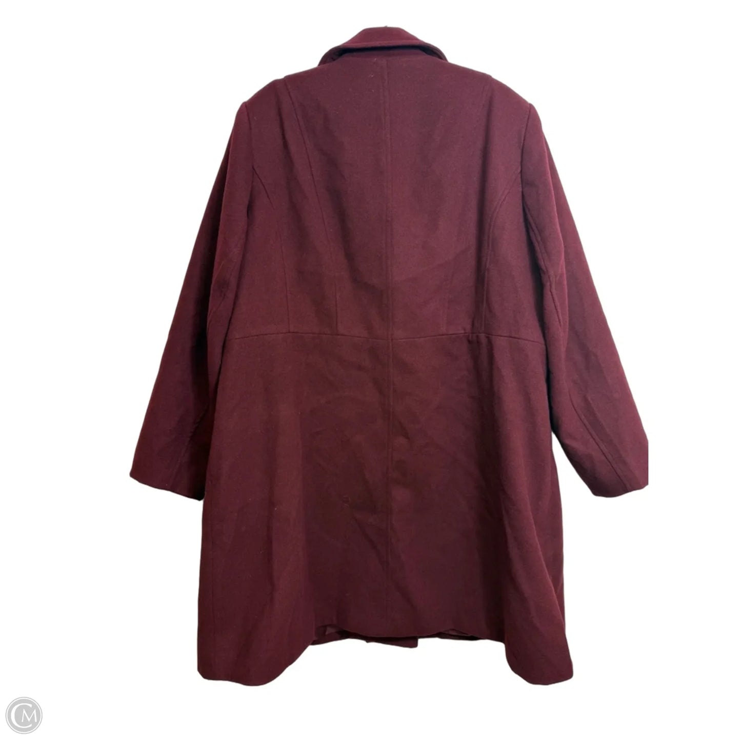 Coat Peacoat By Lane Bryant In Maroon, Size: 20