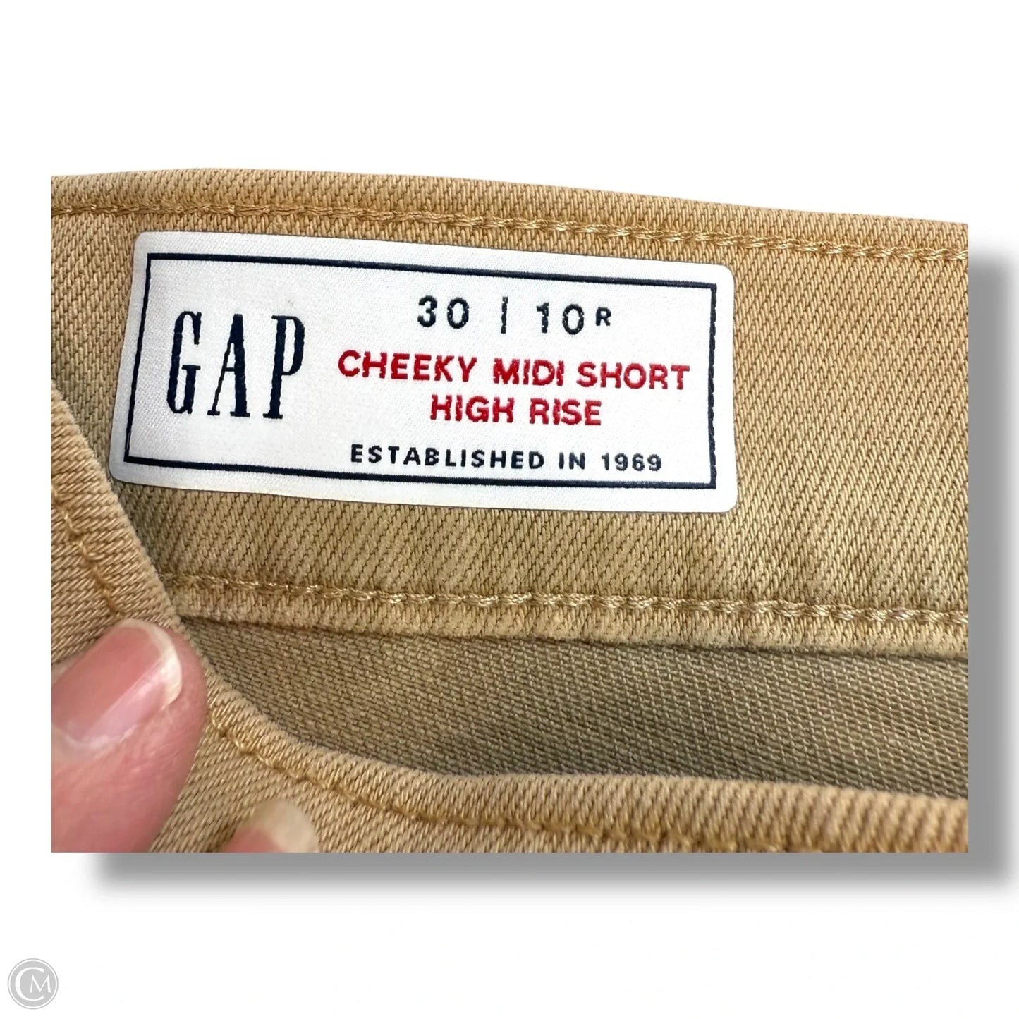 CHEEKY MIDI SHORT HIGH RISE Shorts By Gap In Tan, Size: 10
