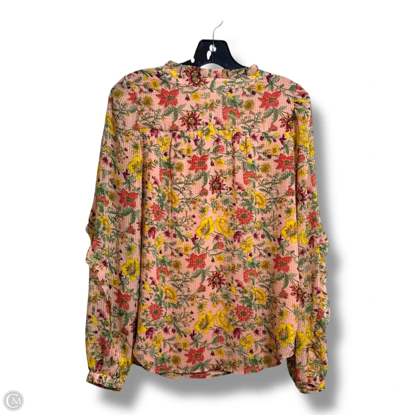 Top Long Sleeve Basic By Loft In Geometric Pattern, Size: S