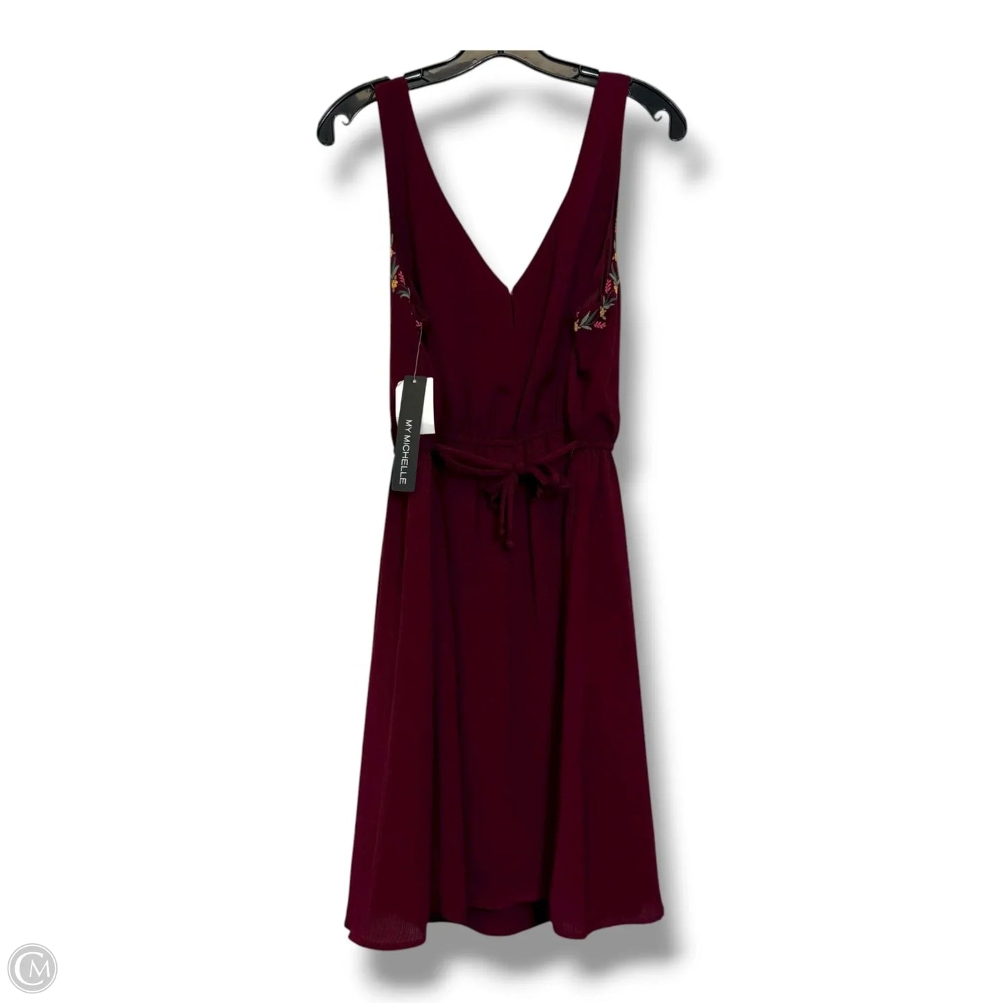 Dress Casual Short By My Michele In Maroon, Size: Xl
