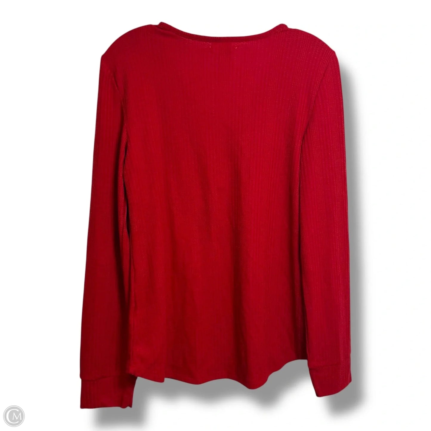 Top Long Sleeve Basic By Maurices In Red, Size: M