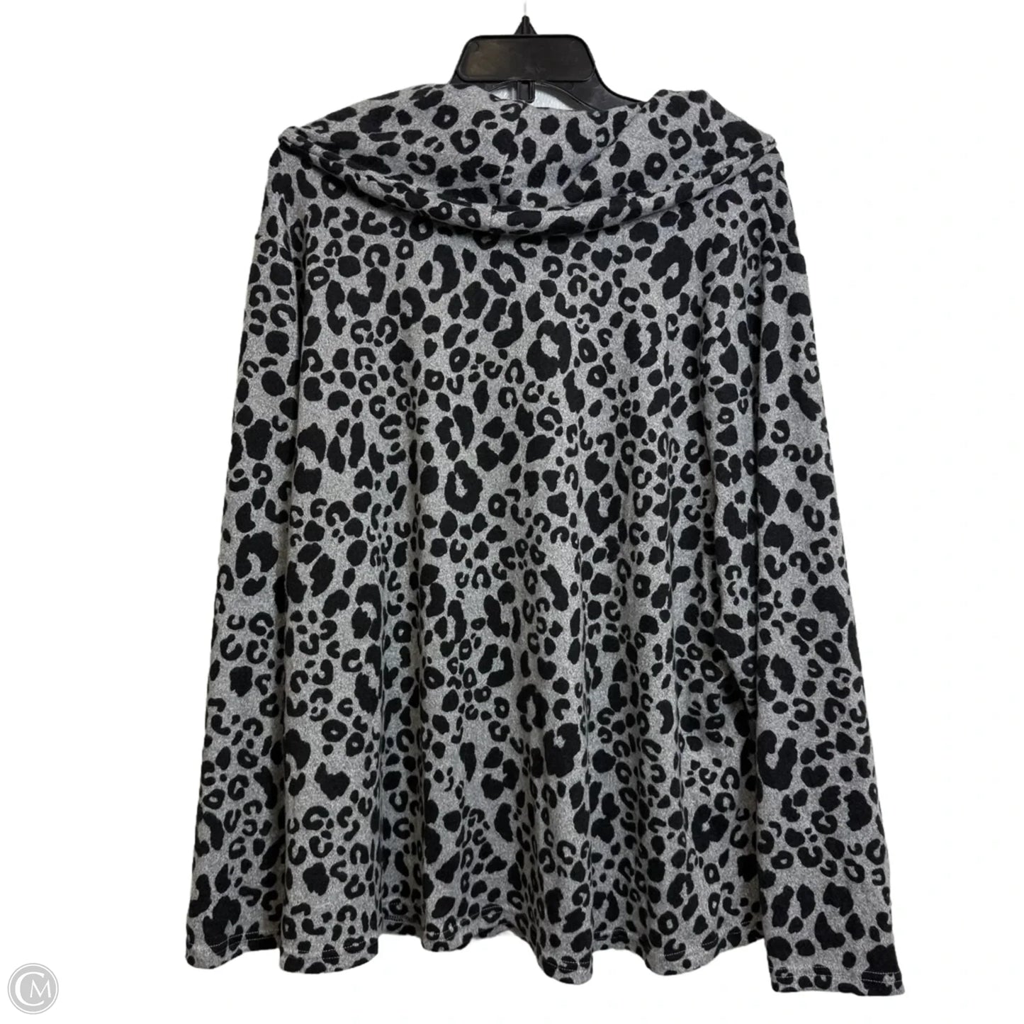 Top Long Sleeve By Emily Daniels In Leopard Print, Size: 2x