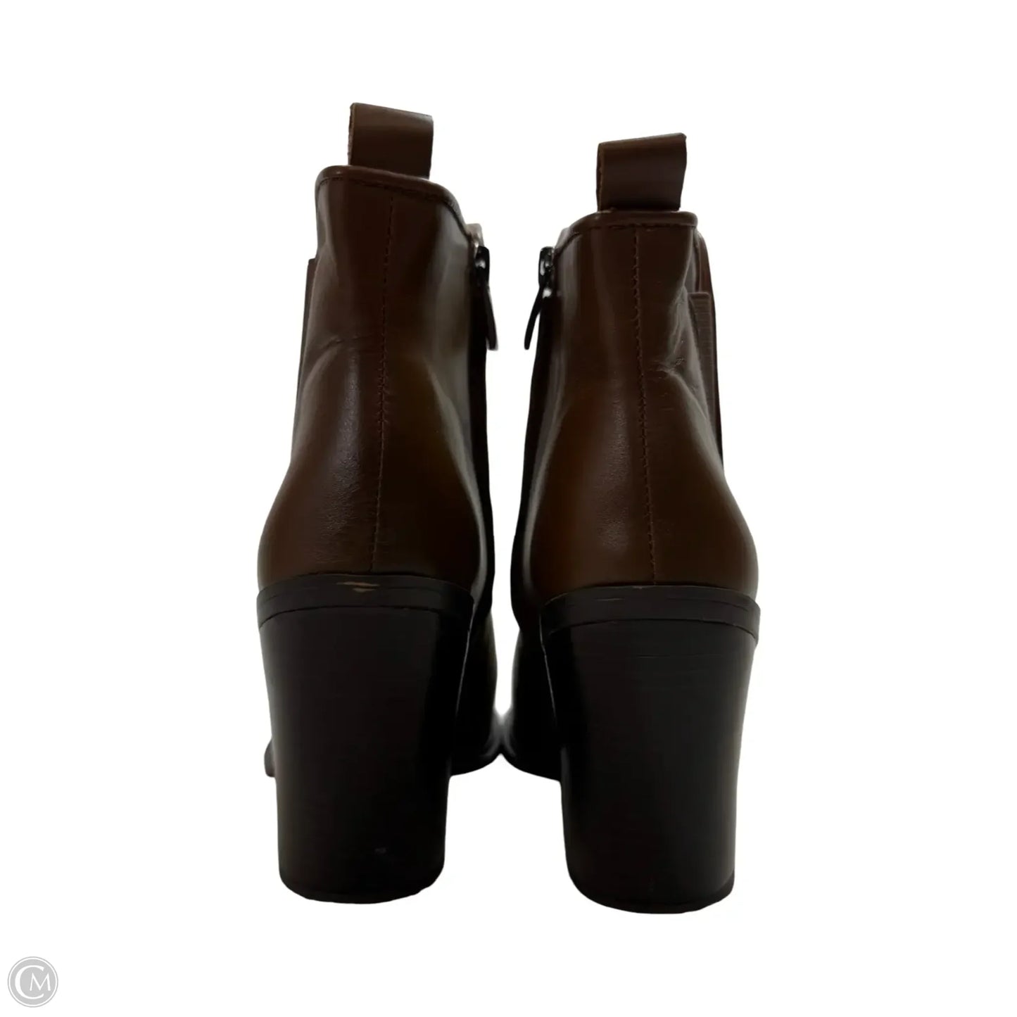 Boots Ankle Heels By Franco Sarto In Brown, Size: 9