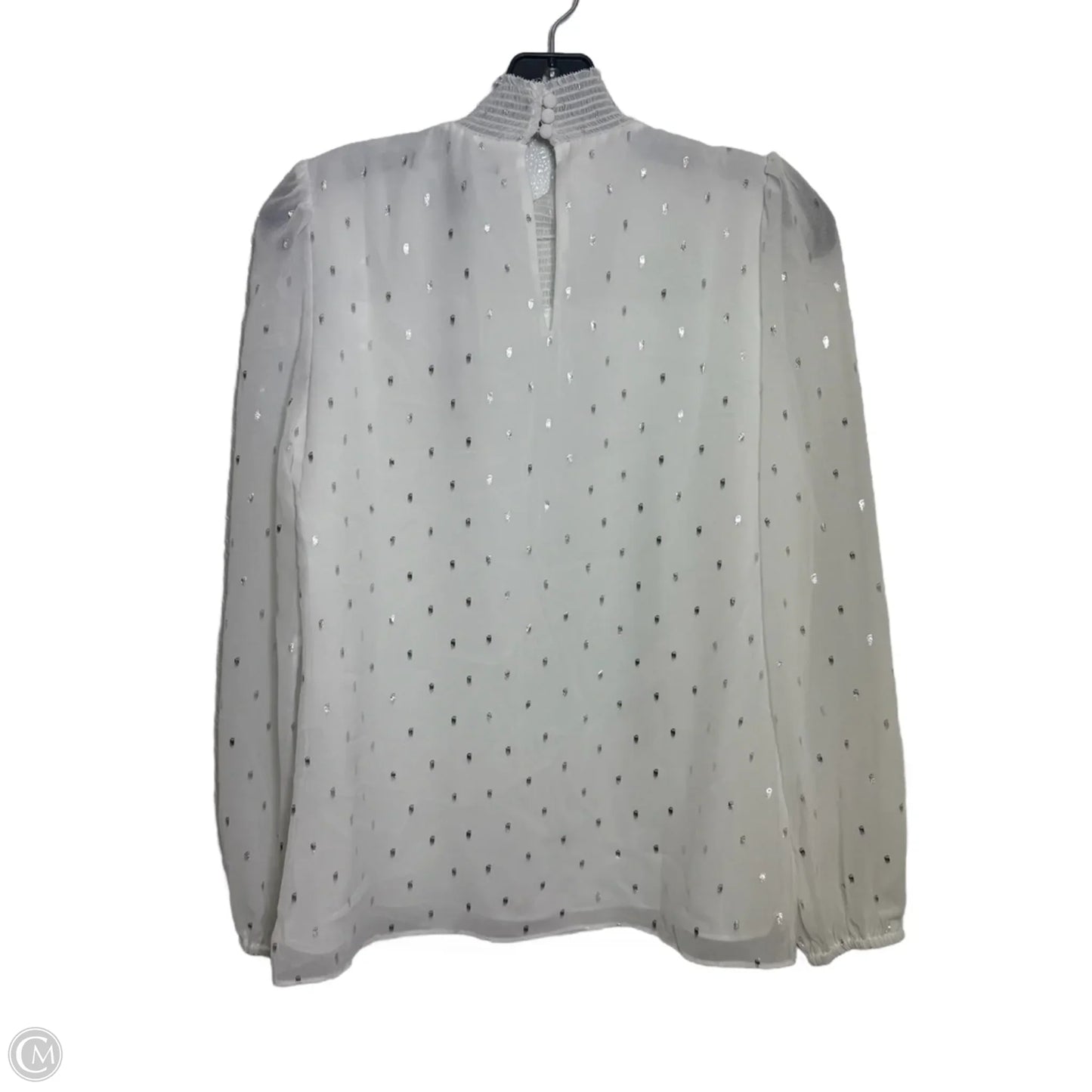 Top Long Sleeve By White House Black Market In White, Size: Xxs