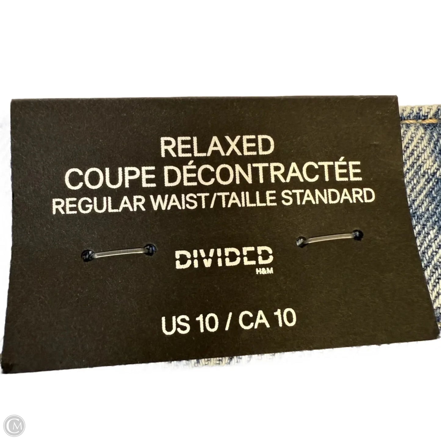 Relaxed Jeans Wide Leg By Divided In Blue Denim, Size: 10