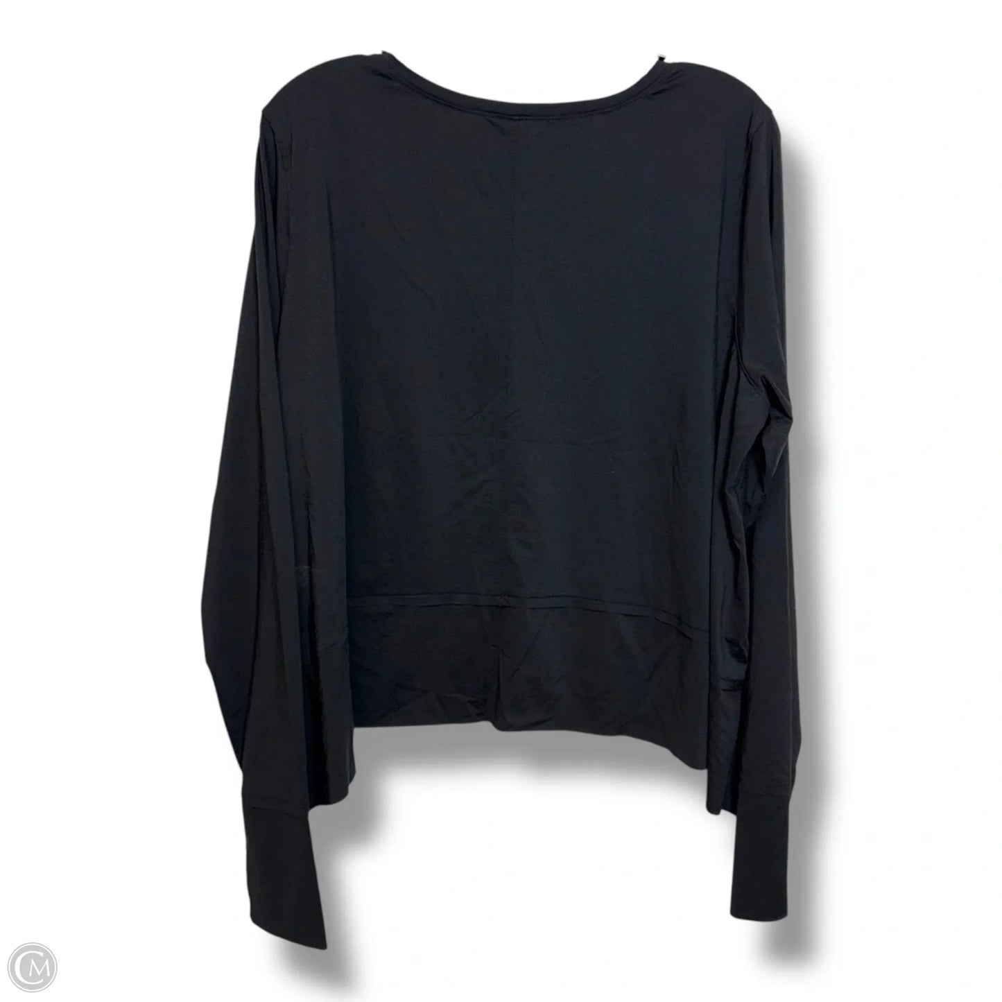 Athletic Top Long Sleeve Crewneck By So In Black, Size: 1x