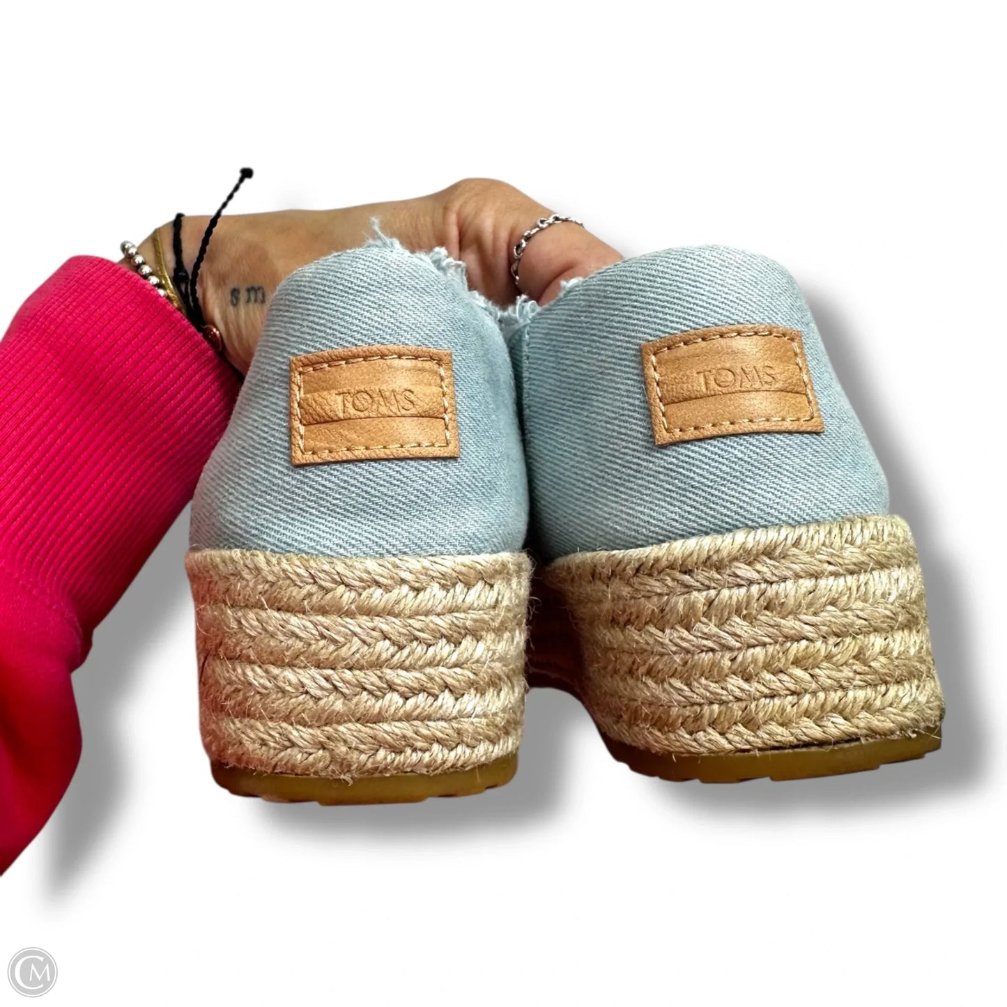 Shoes Flats By Toms In Blue Denim, Size: 8