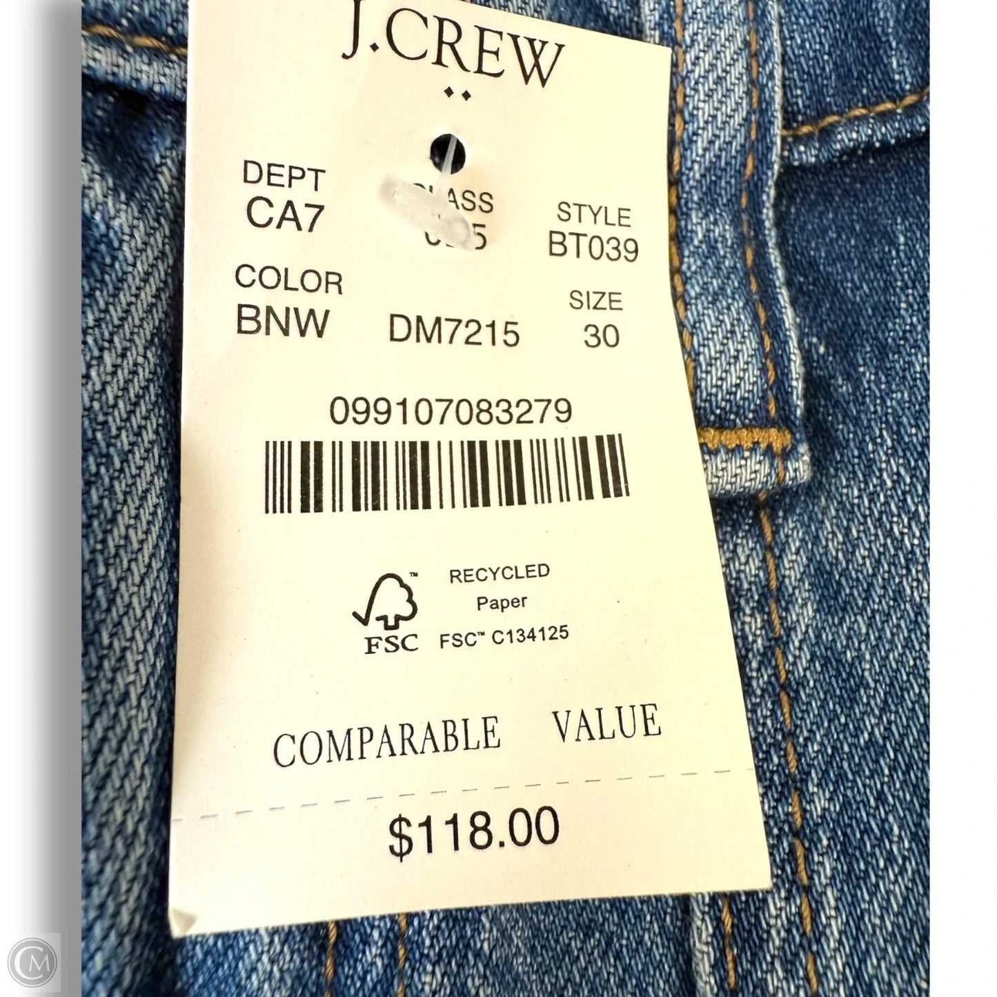 Jeans Wide Leg By J. Crew In Blue Denim, Size: 10