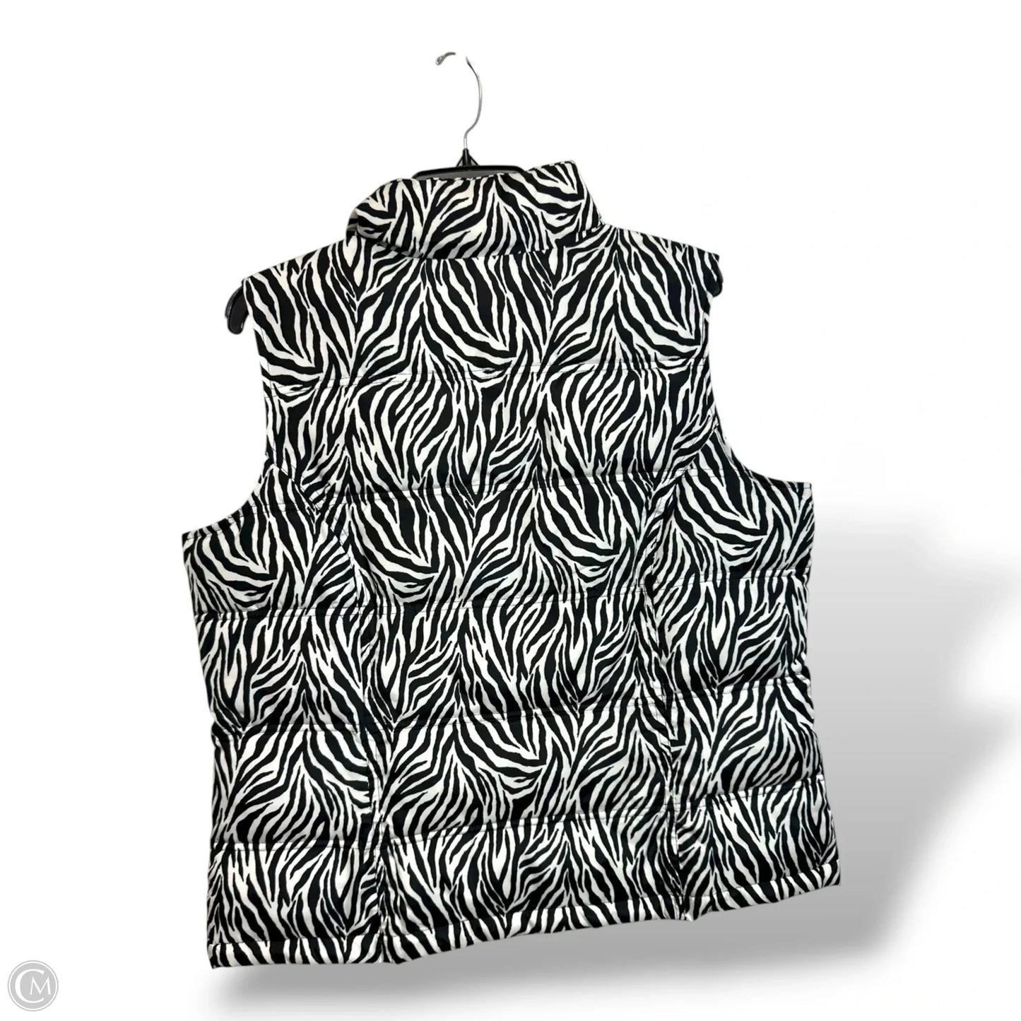 Vest Puffer & Quilted By Charter Club In Black & White, Size: Lp