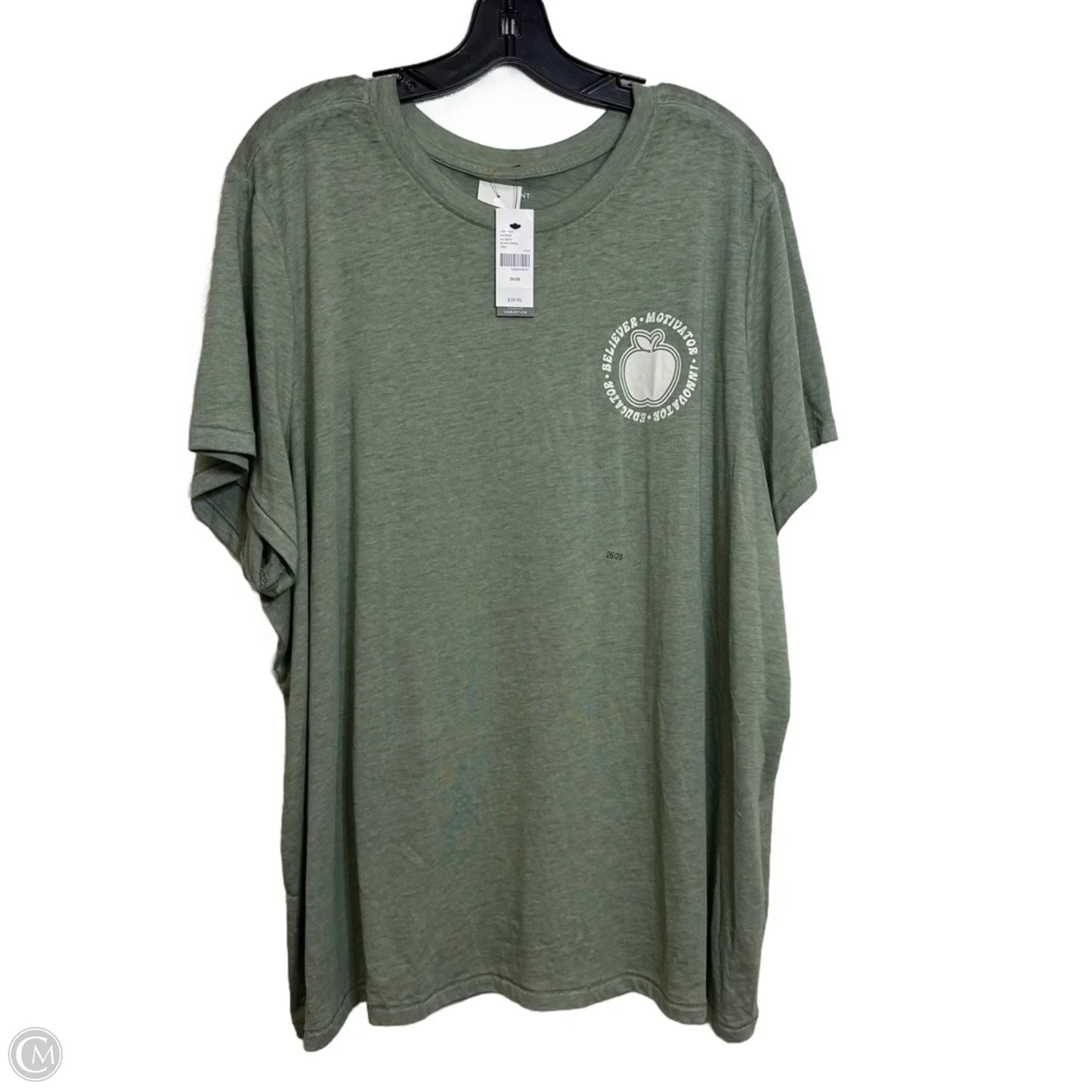 Top Short Sleeve By Lane Bryant In Green, Size: Xxl