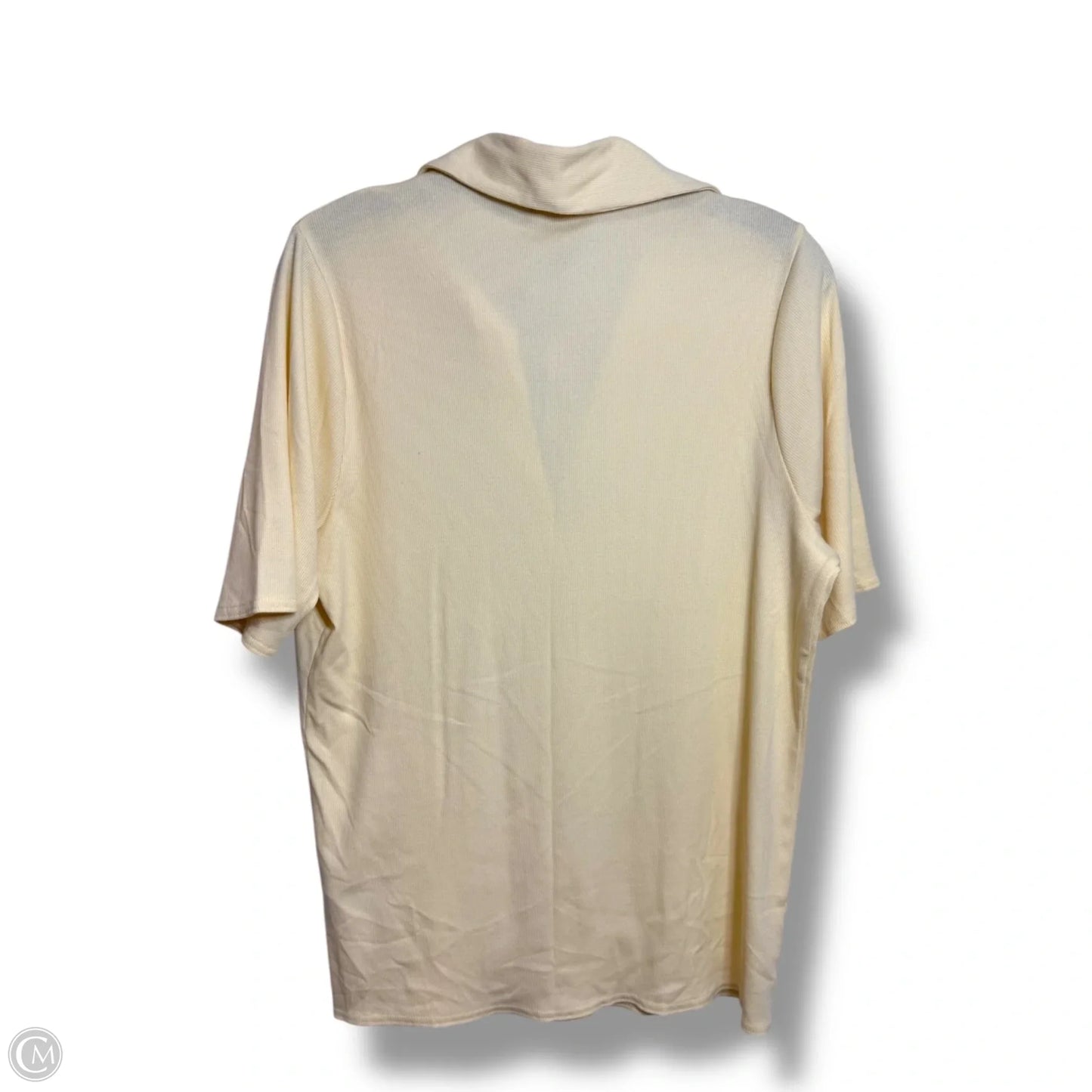 Top Short Sleeve By Banana Republic In Yellow, Size: Xl