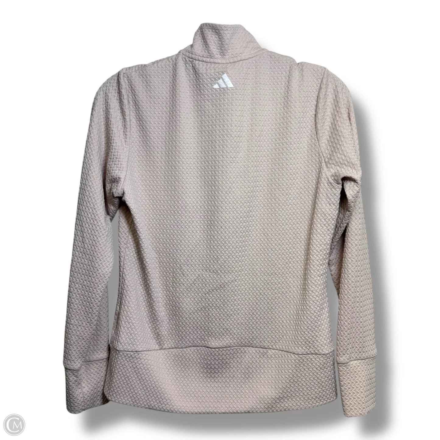 Athletic Top Long Sleeve Collar By Adidas In Pink, Size: S