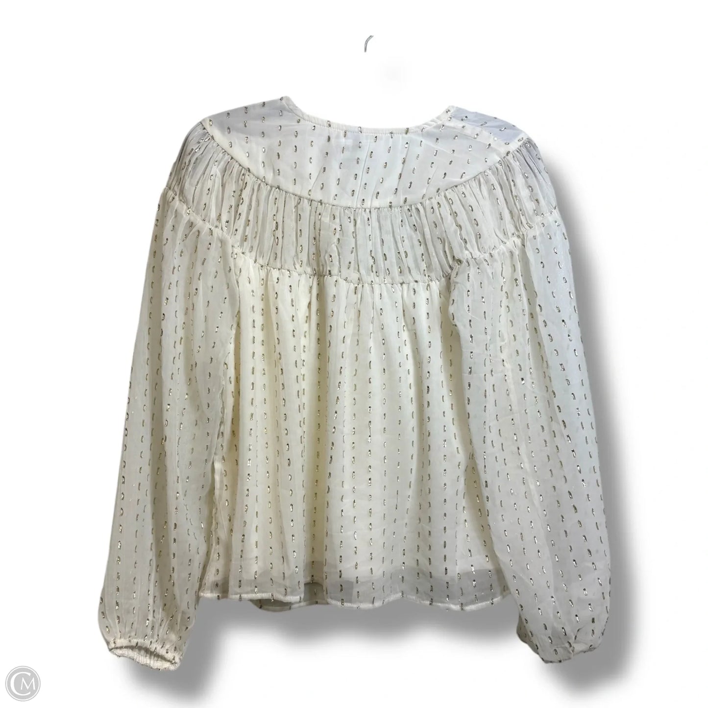 Top Long Sleeve By Old Navy In Ivory, Size: M