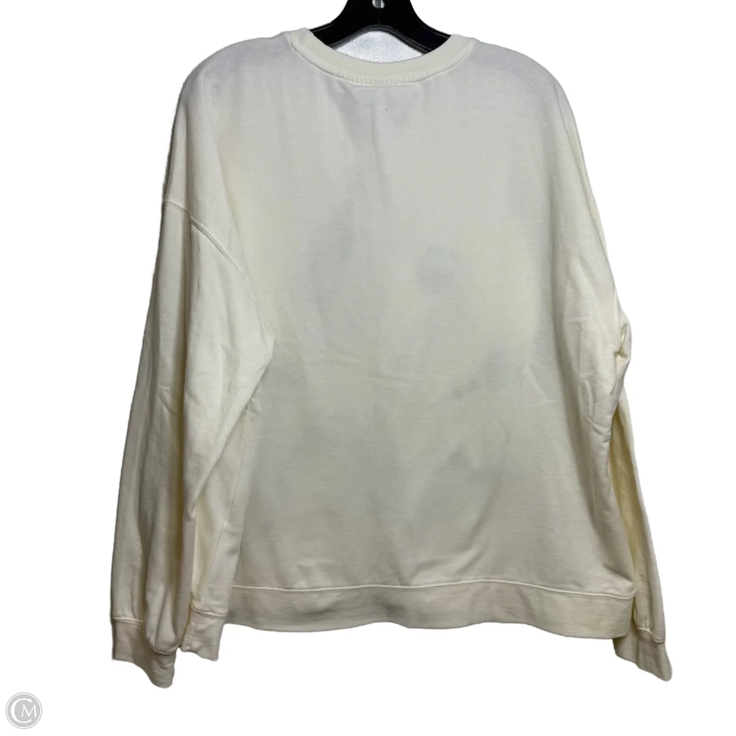 Sweatshirt Collar By Clothes Mentor In White, Size: M