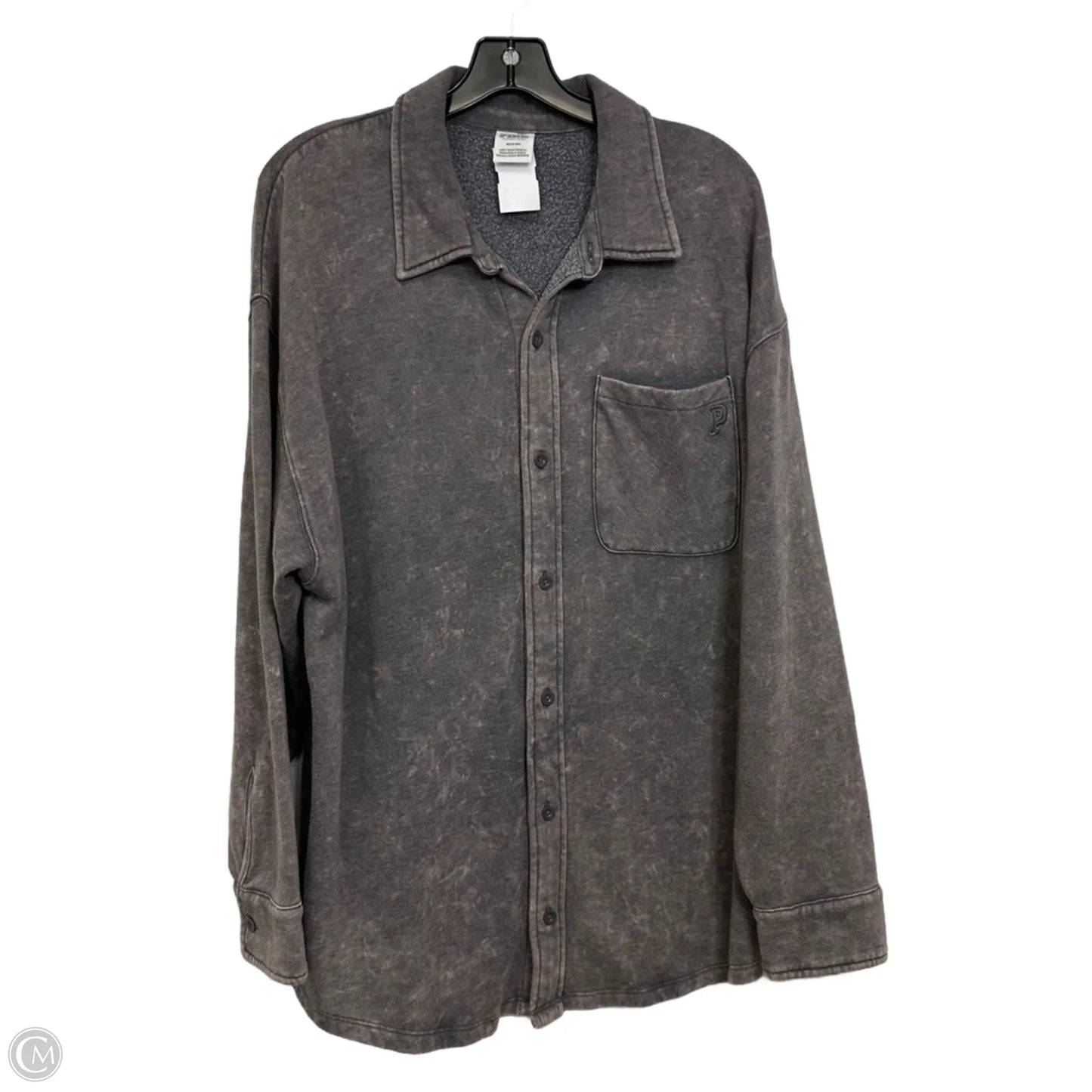 Top Long Sleeve By Pink In Taupe, Size: M